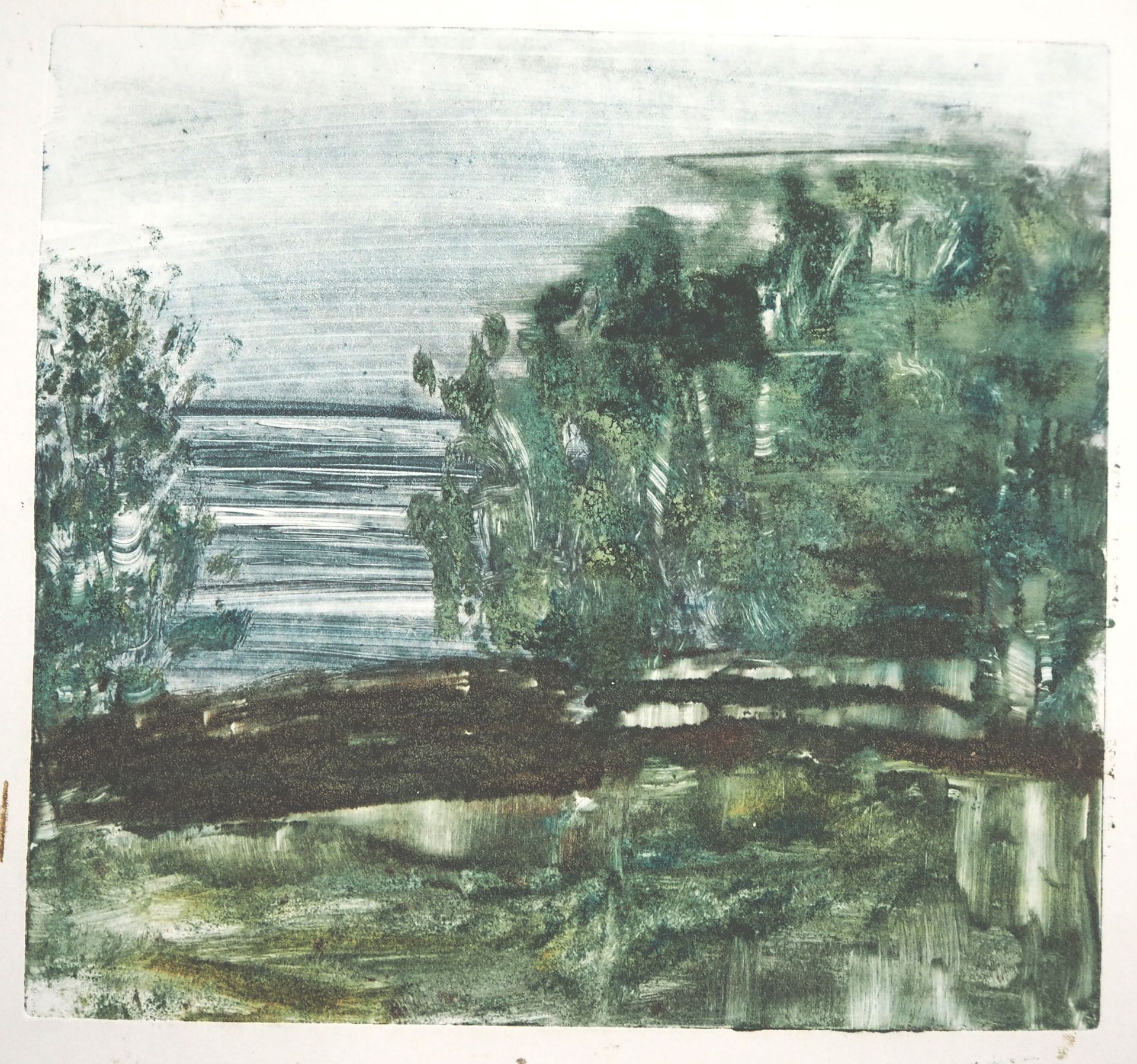 Полина Волкоморова (Графика печатная - 
                  30 x 30 см) Лес (день)