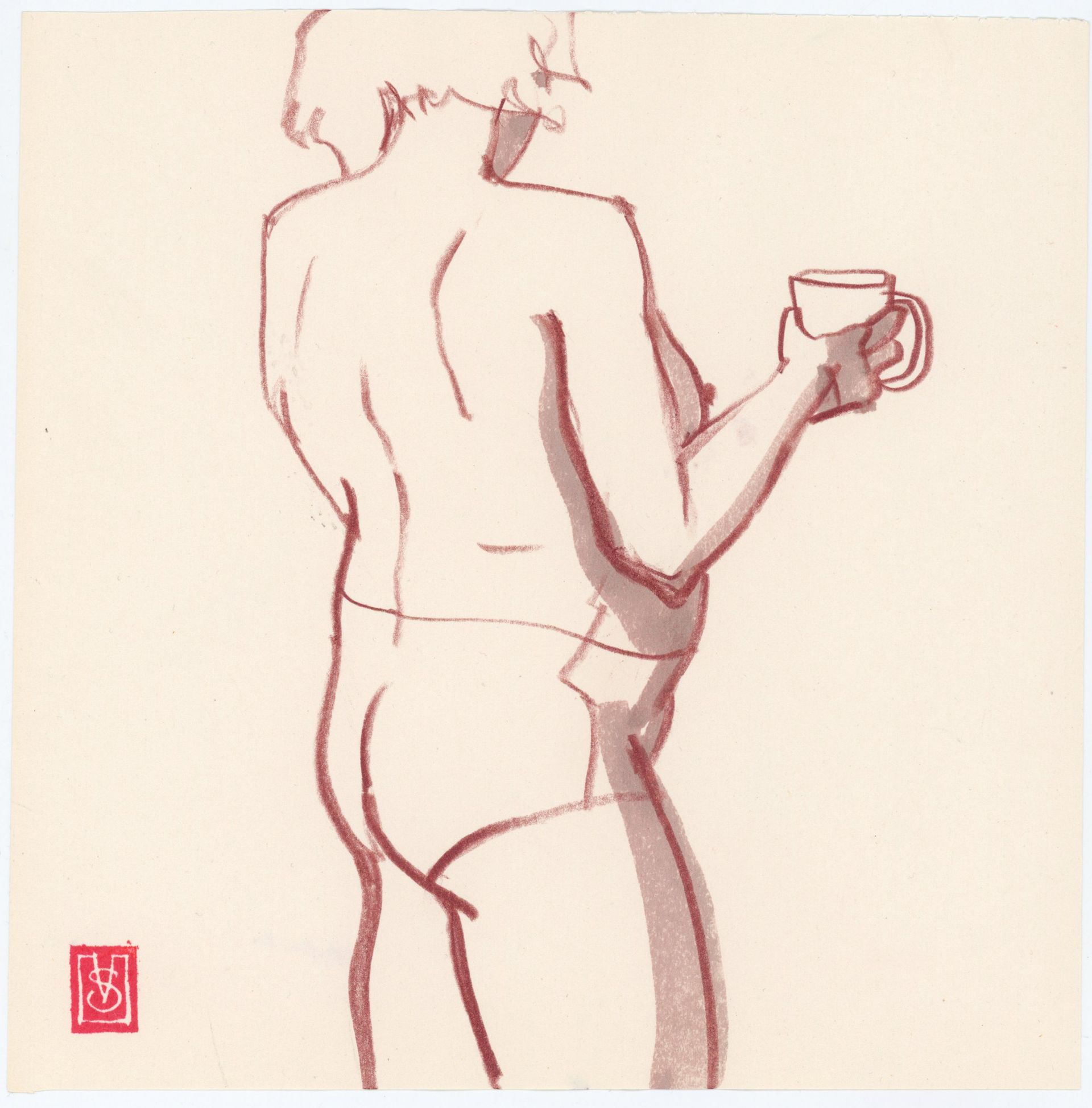 Виктория Севастьянова (Авторская графика - 
                  19 x 19 см) Nude