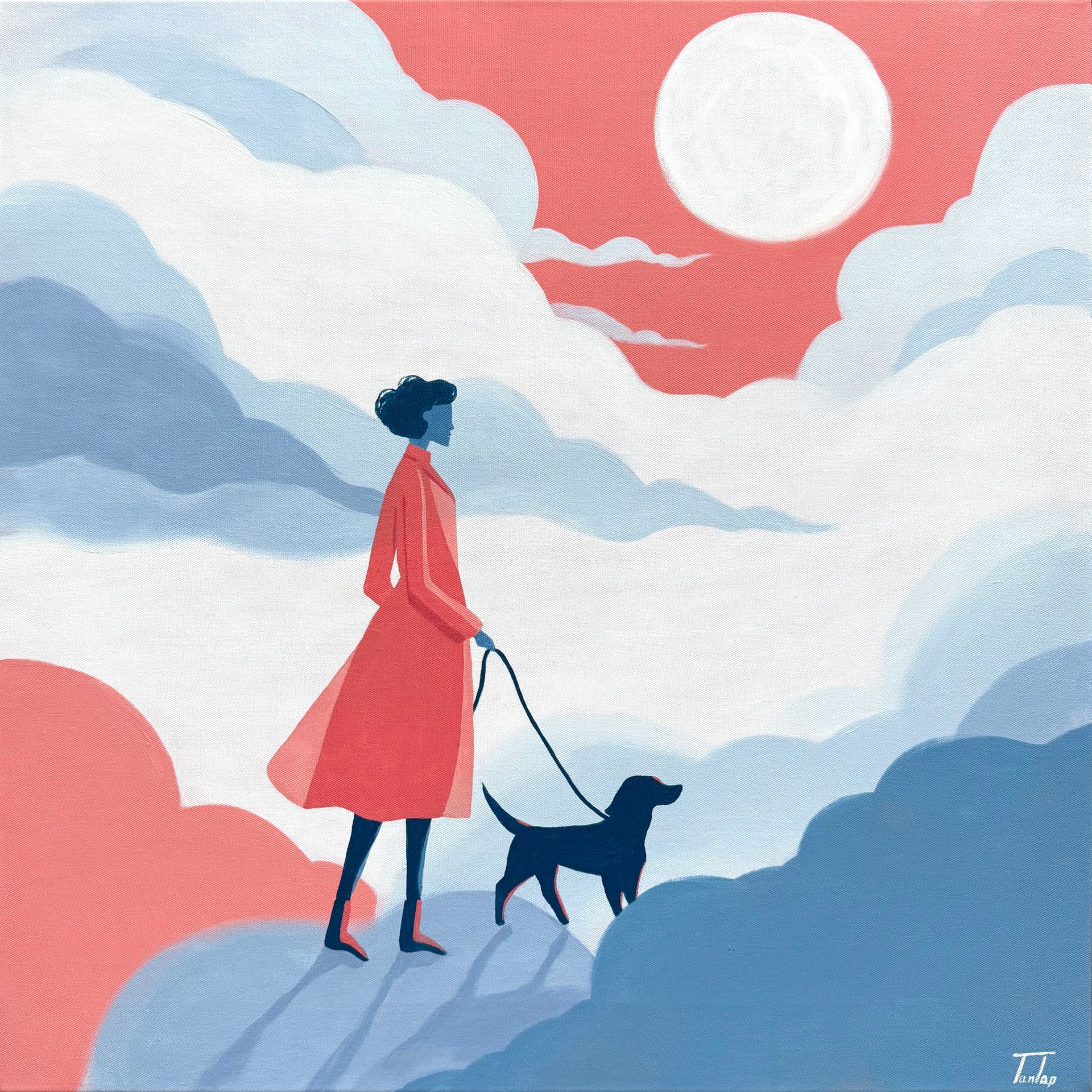 Таня Тапиоко (Картина, живопись - 
                  60 x 60 см) Путешествие сквозь облака