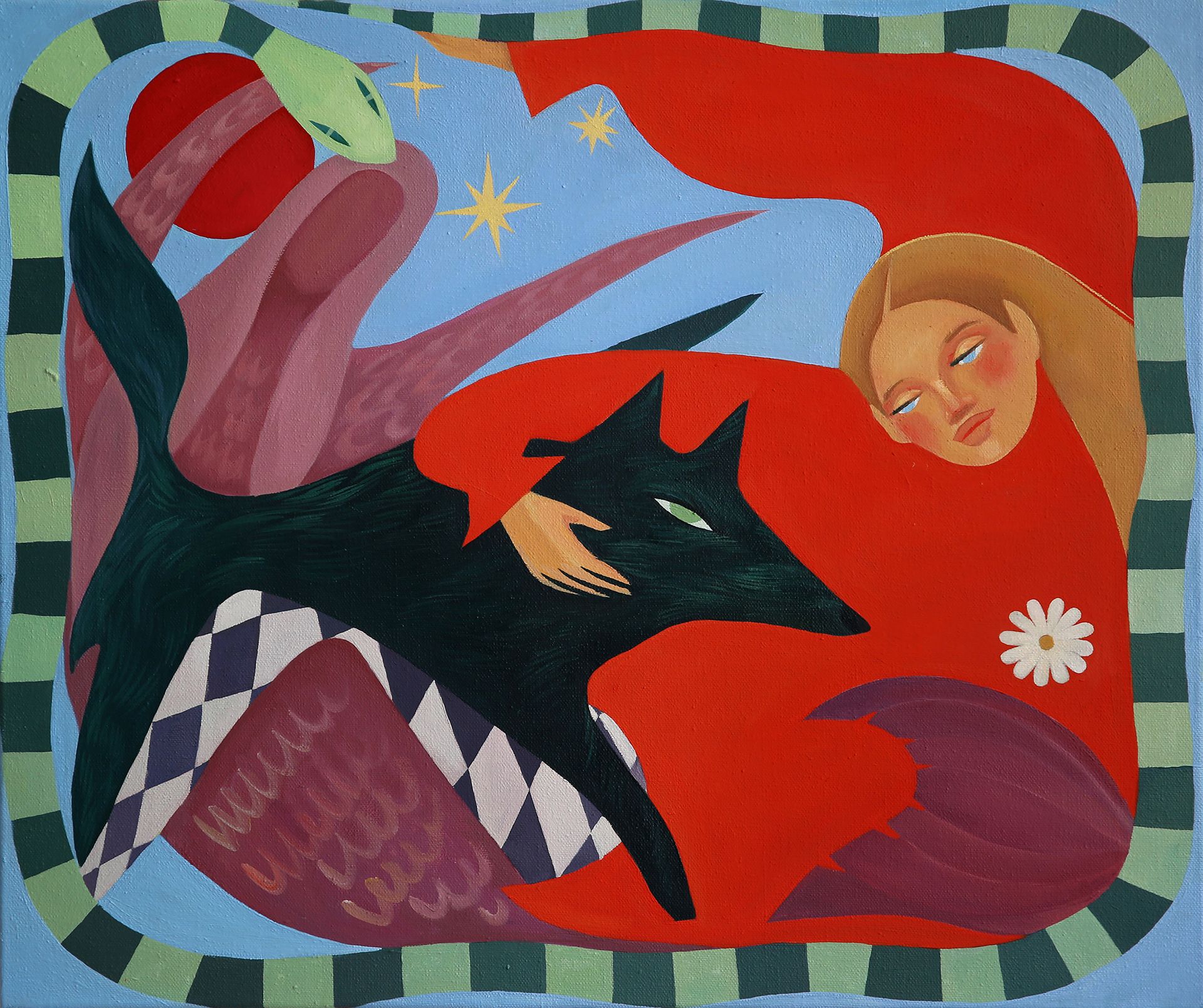 Анастасия Лимонова (Картина, живопись - 
                  60 x 50 см) Одна дома