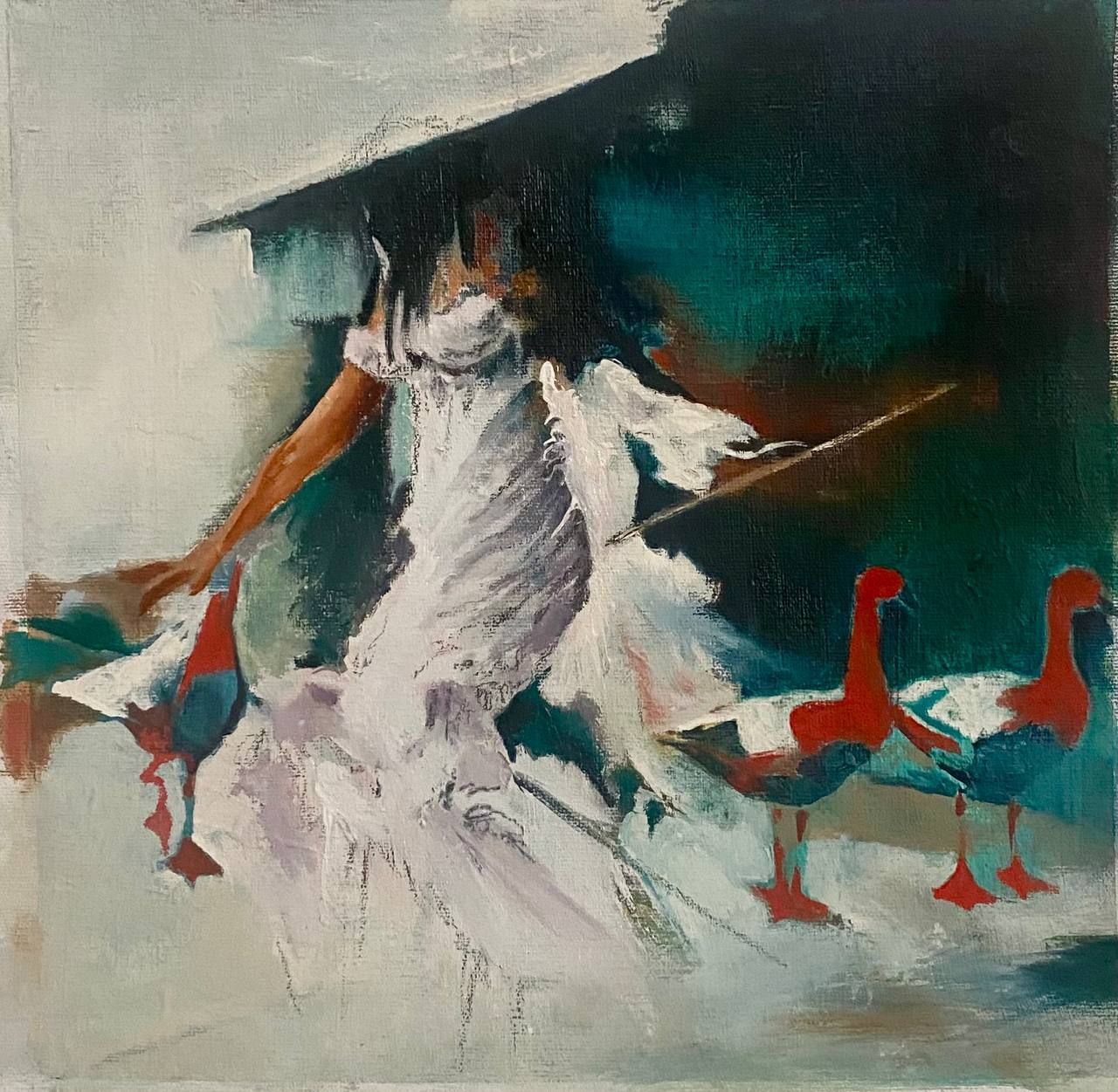 Елена Троянская (Картина, живопись - 
                  30 x 30 см) Без названия