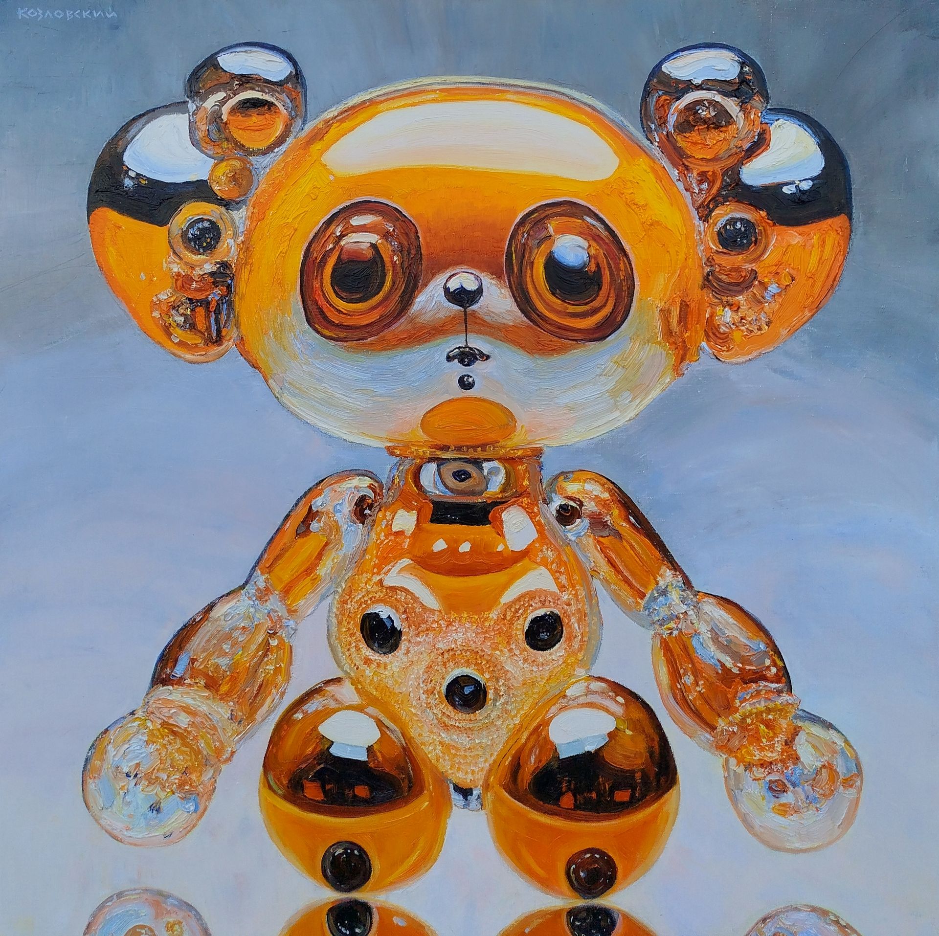 Денис Козловский (Картина, живопись - 
                  85 x 85 см) Лисичка Апельсинка