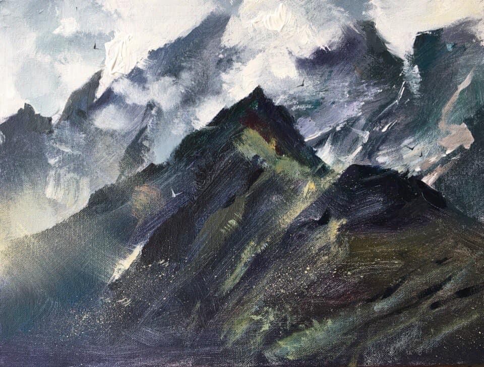 Динара Хёртнагль (Картина, живопись - 
                  40 x 30 см) Альпийский этюд 2