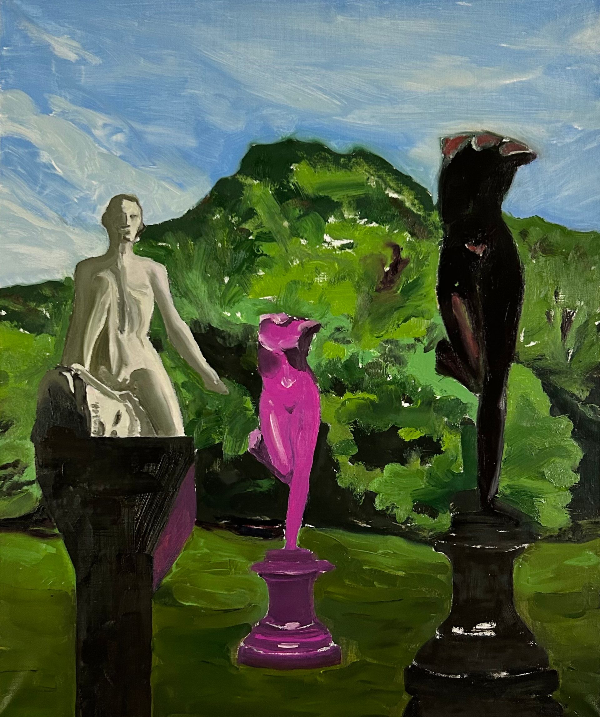 Анна Антонова (Картина, живопись - 
                  50 x 60 см) Парк скульптур