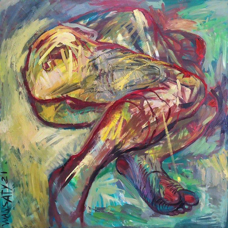 Татьяна Левченко (Картина, живопись - 
                  100 x 100 см) Уязвимость