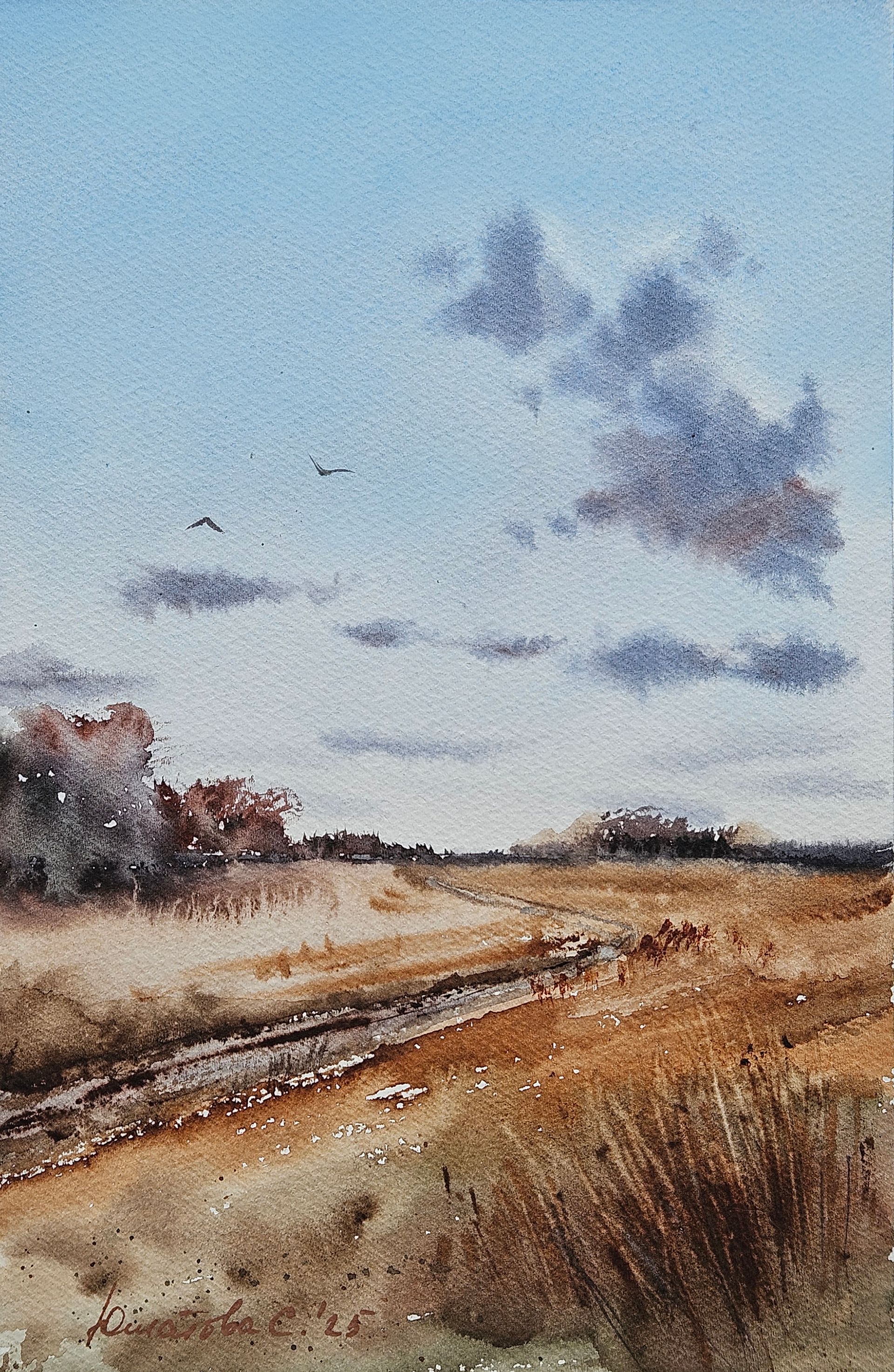 Светлана Юматова (Авторская графика - 
                  16 x 25 см) Дорога к морю