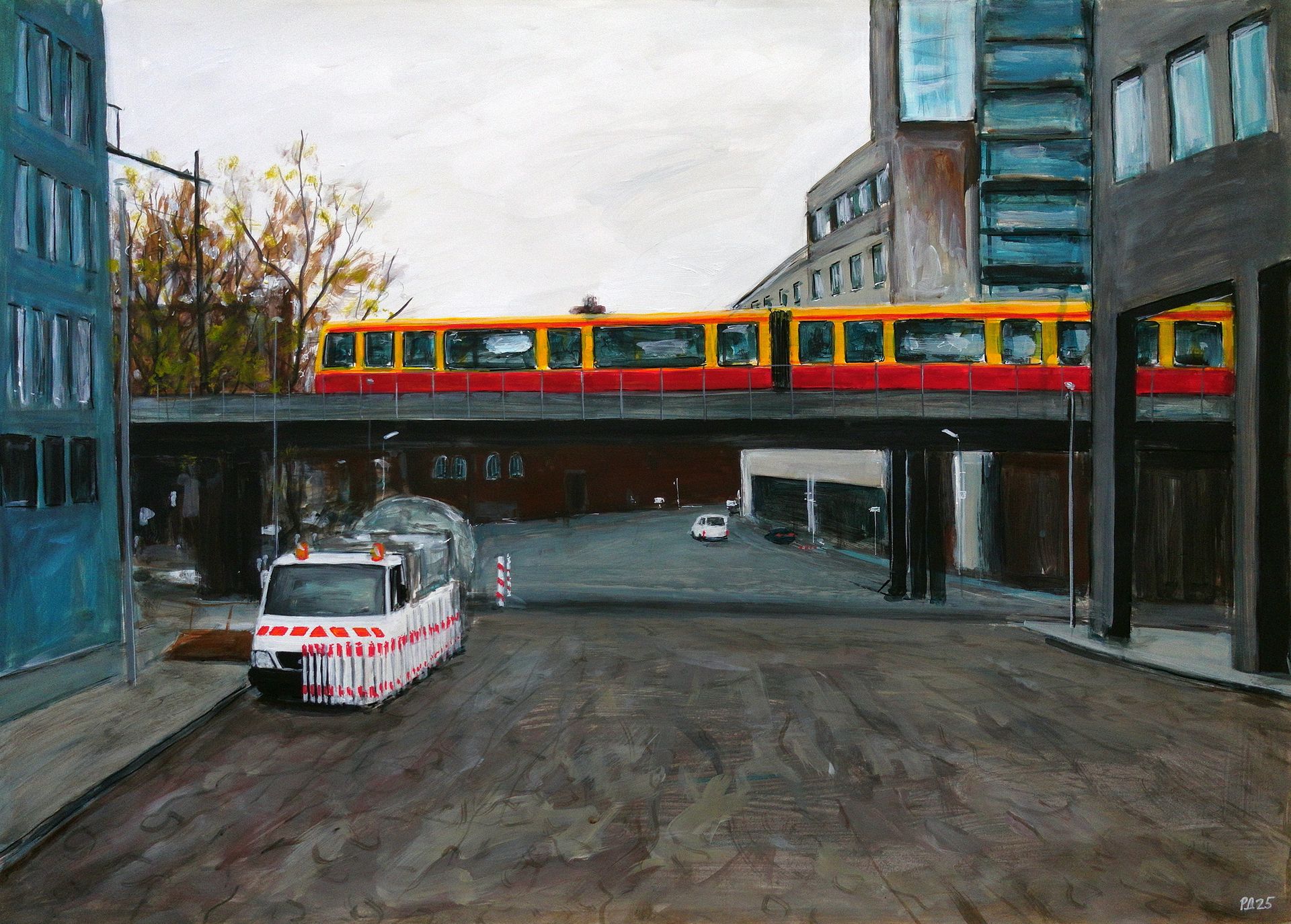 Денис Русаков (Авторская графика - 
                  84.5 x 61 см) Berliner U-Bahn / Берлинское метро