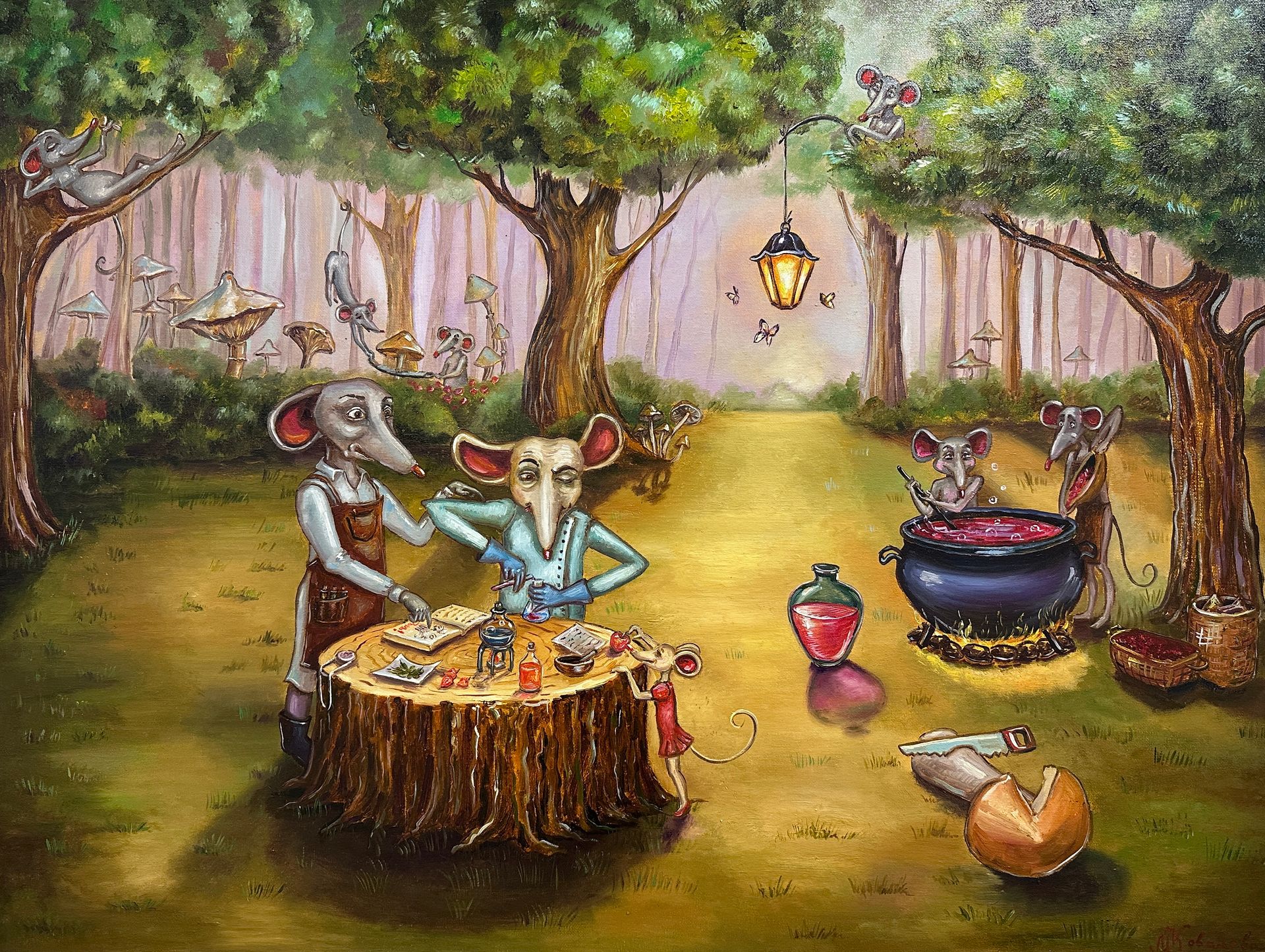 Марина Ковалева (Картина, живопись - 
                  80 x 60 см) Алхимики