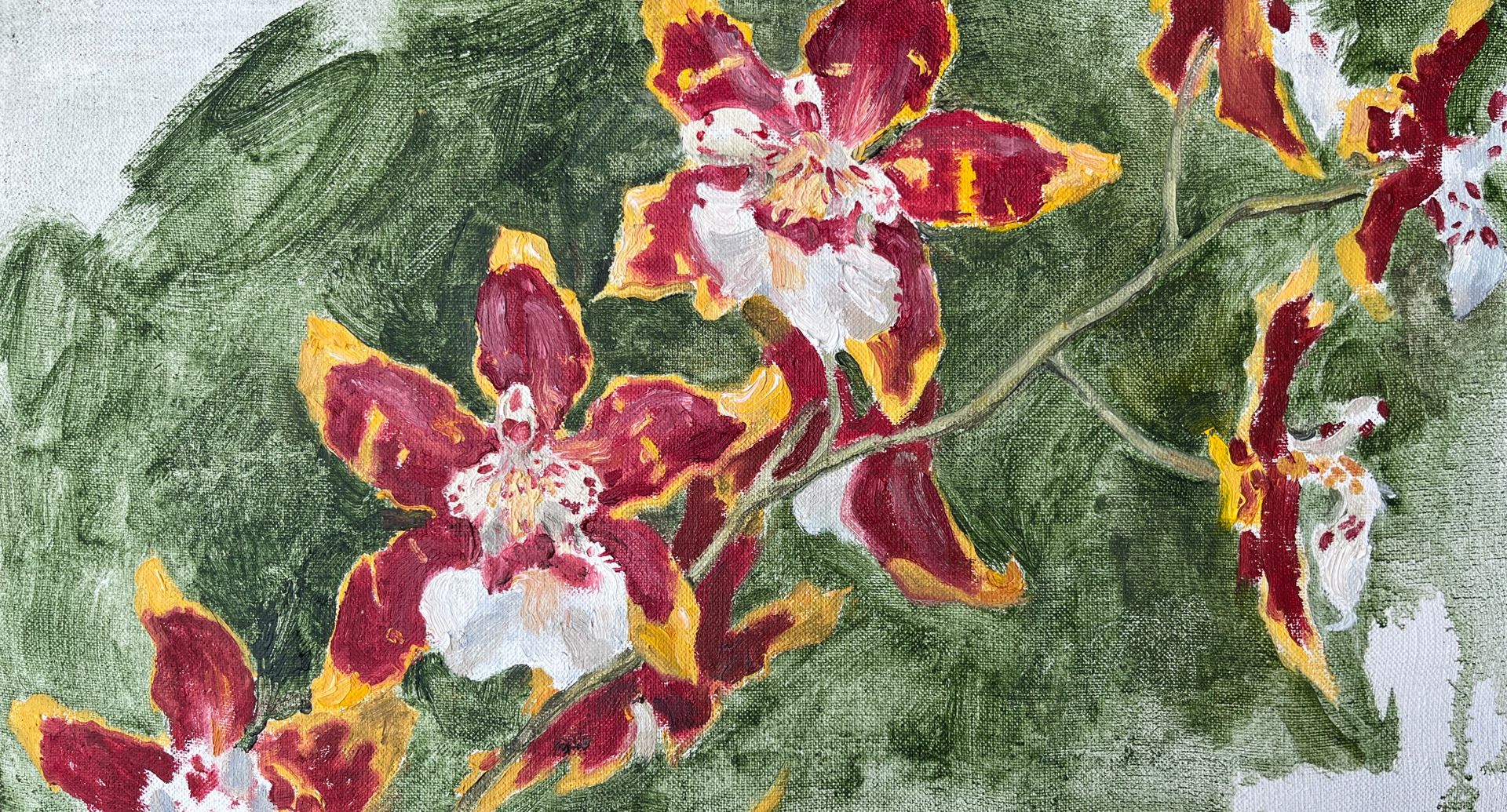 Люсинэ Туманян (Картина, живопись - 
                  45 x 24 см) Орхидеи