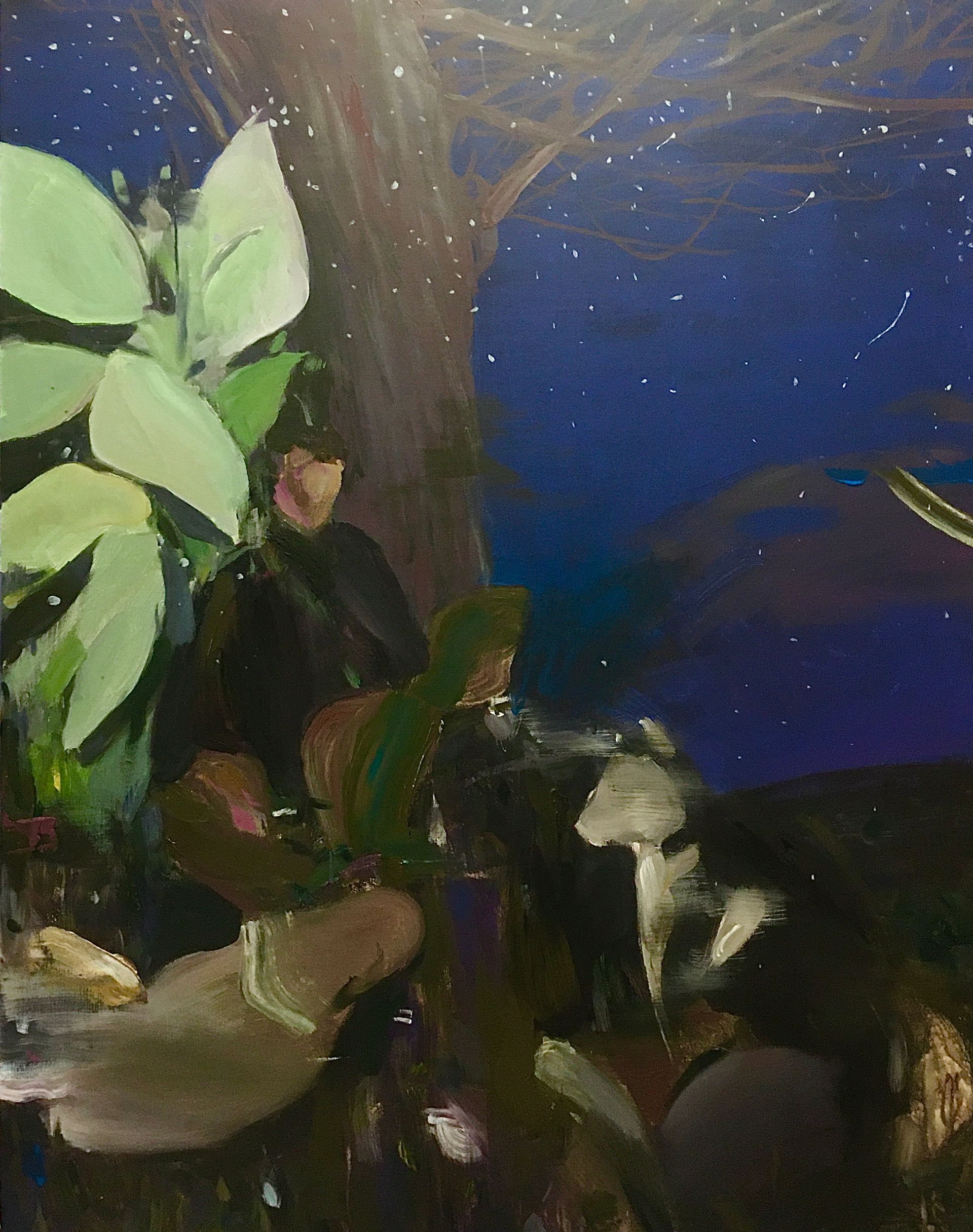 Вадим Леухин (Картина, живопись - 
                  110 x 140 см) Полгода звёздная ночь