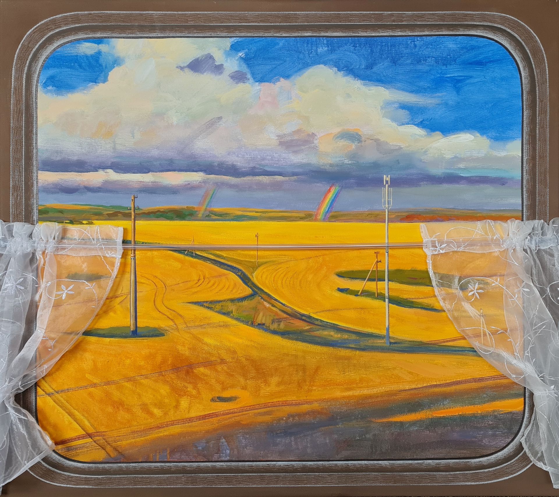 Анастасия Нестерова (Картина, живопись - 
                  90 x 80 см) Из серии "Путь домой. Времена года"