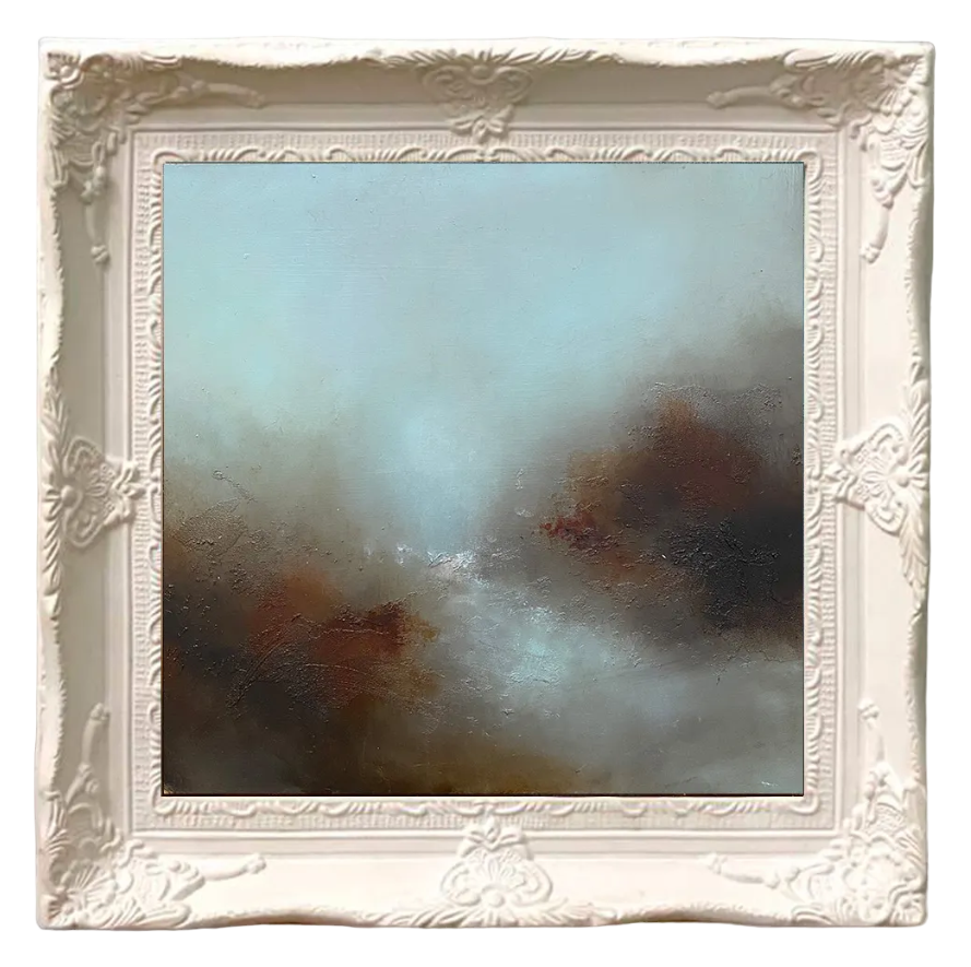 Елена Троянская (Картина, живопись - 
                  42 x 42 см) Blue transition