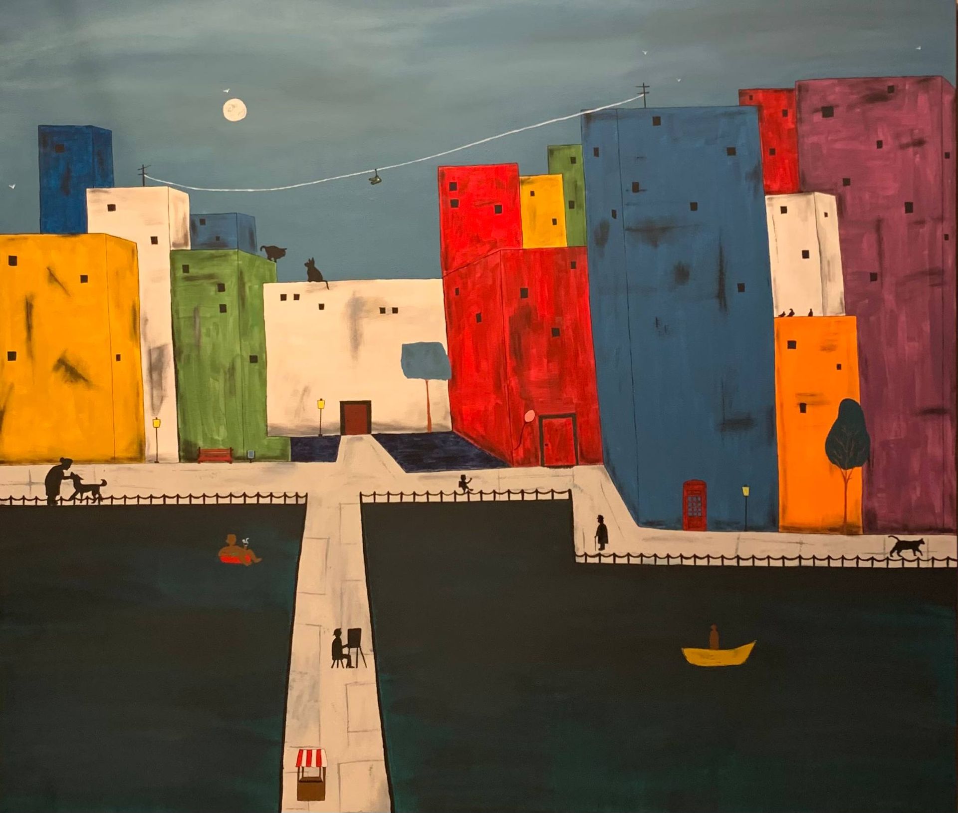 Дарья Иванова (Картина, живопись - 
                  140 x 120 см) Городские наблюдения