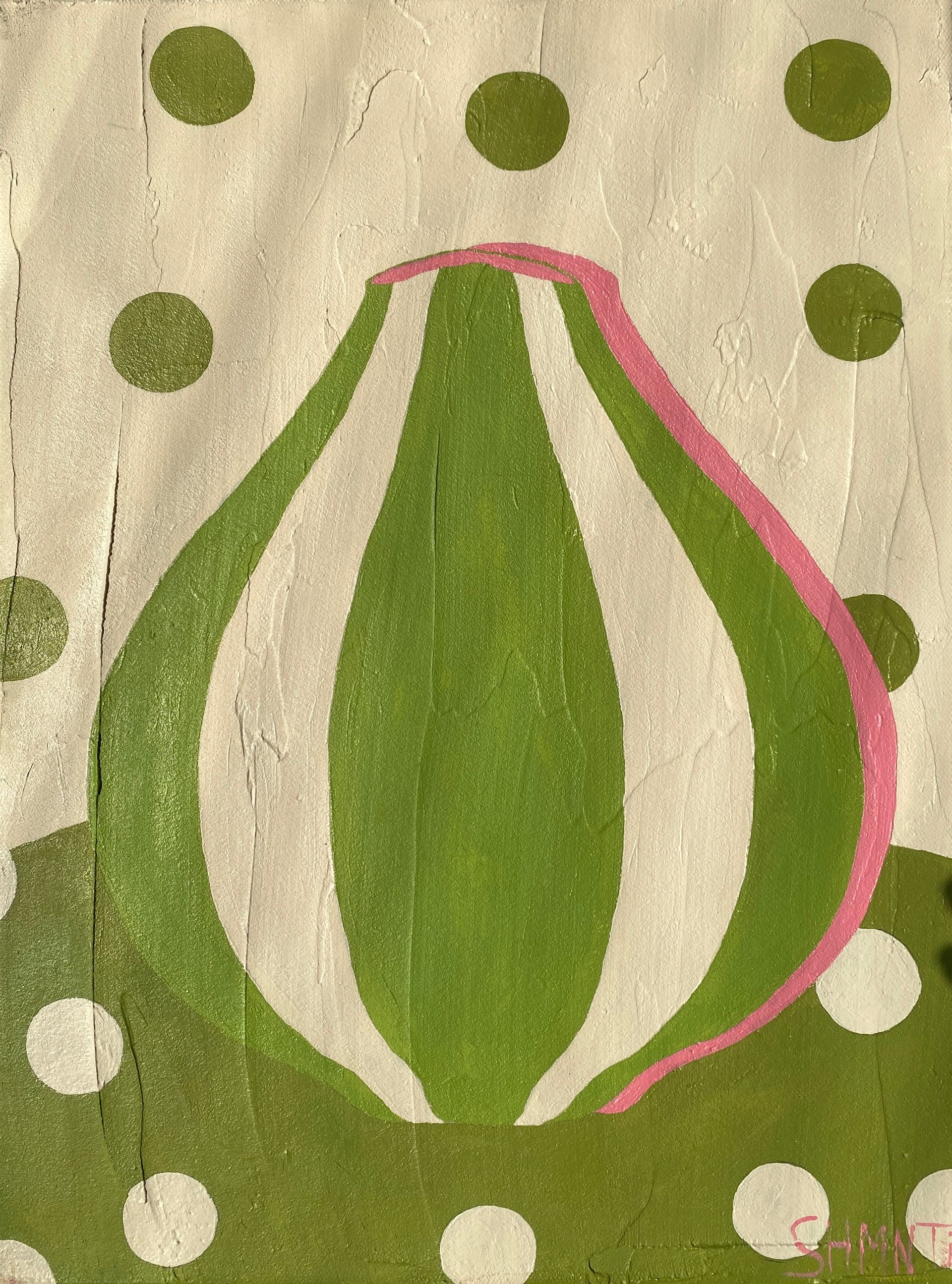 Shomina Ti (Картина, живопись - 
                  30 x 40 см) Ваза Салатовая