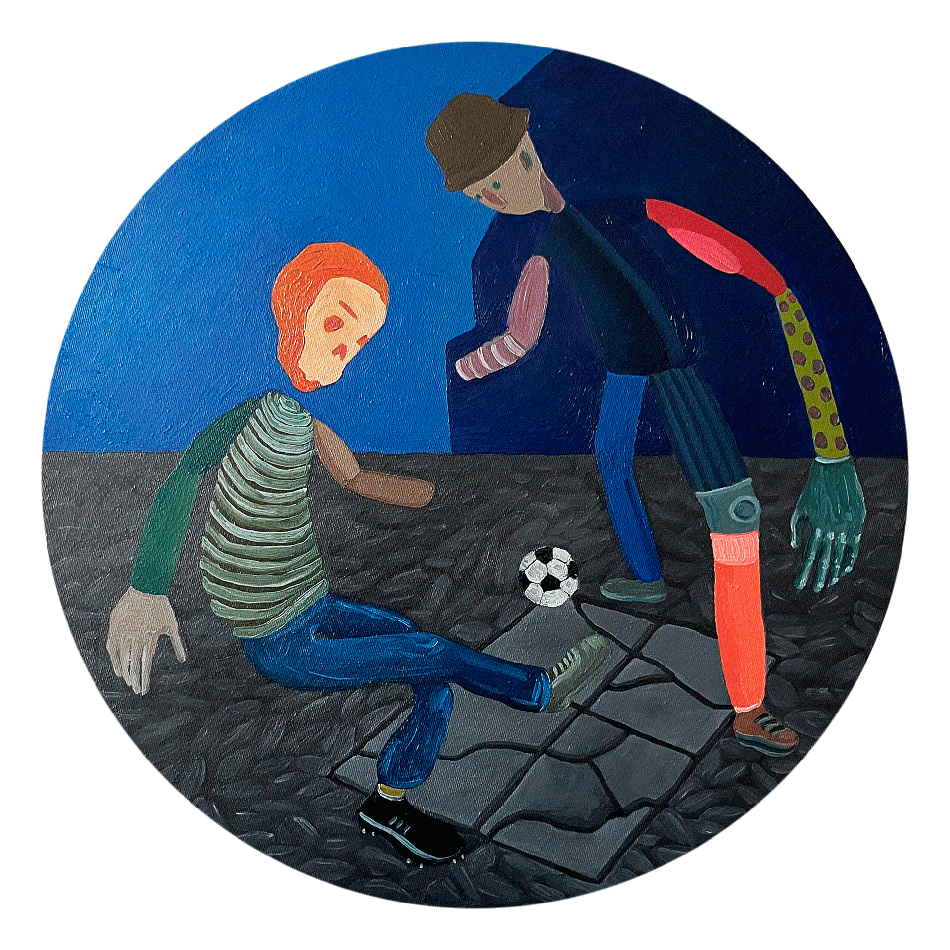 Леша Мелки (Картина, живопись - 
                  40 x 40 см) Игра в квадрат