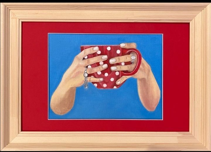 Нина Григель (Картина, живопись - 
                  35 x 25 см) Кружка в горах
