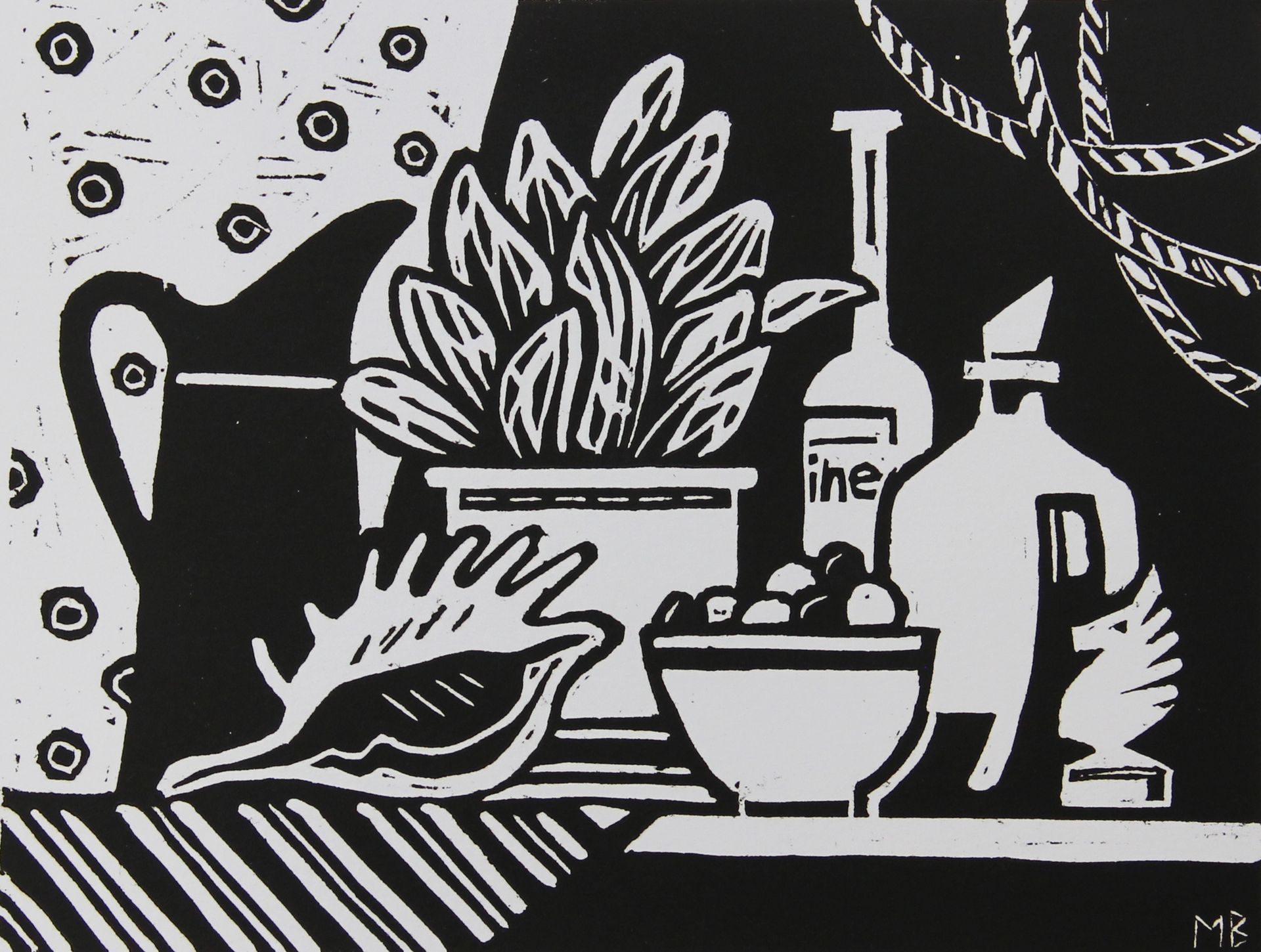 Витана Маковская (Графика печатная - 
                  19 x 15 см) Южный натюрморт