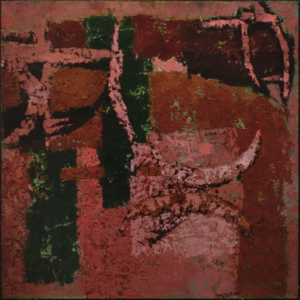 Наргис Рахманова (Картина, живопись - 
                  102 x 102 см) Парафраз на тему Розовый натюрморт