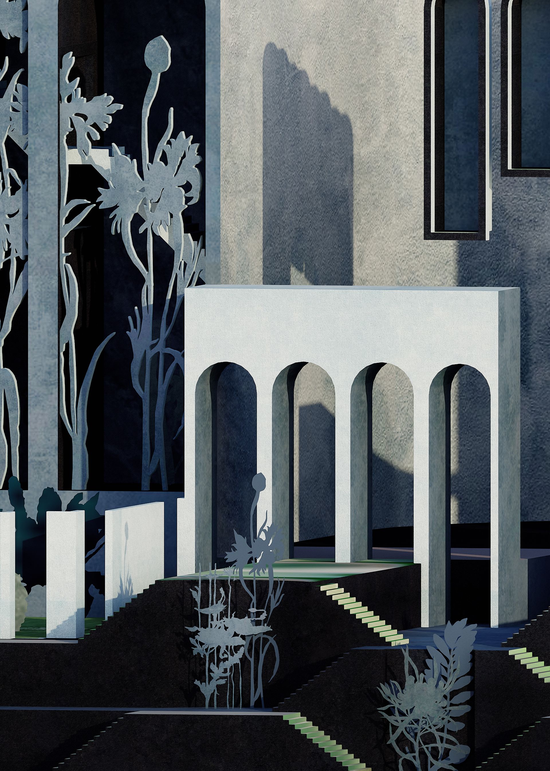 Мария Воробьева (Графика цифровая (принты) - 
                  50 x 70 см) Stone flowers II