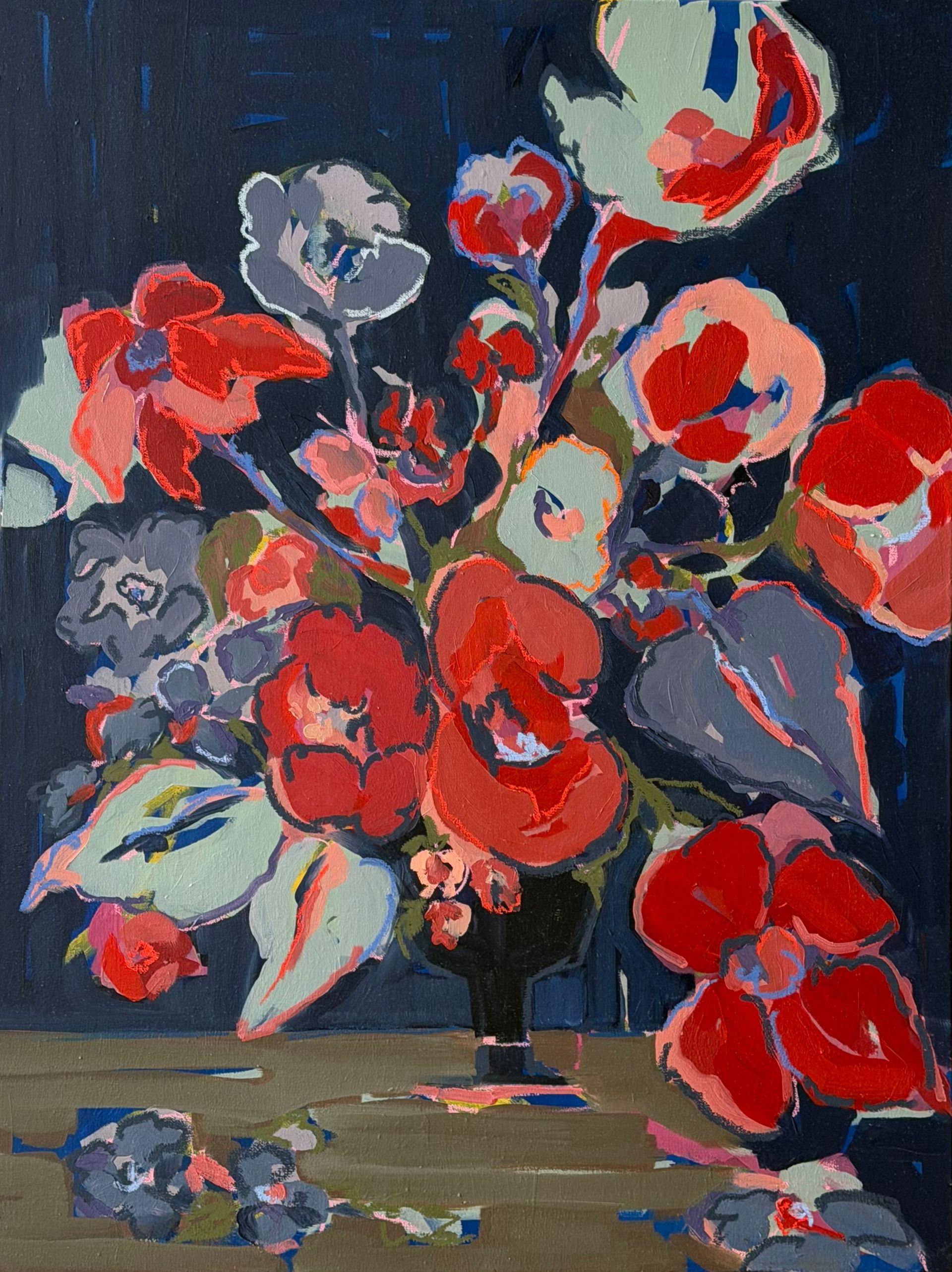 Ольга Змиевец (Картина, живопись - 
                  60 x 80 см) Полночный букет