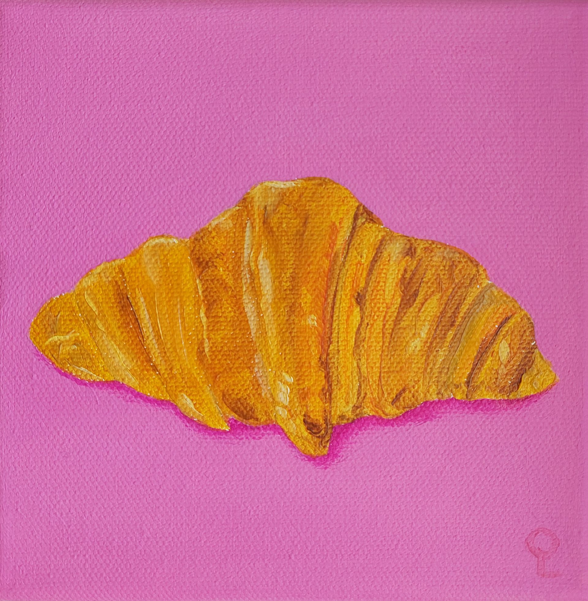 Оливия Лем (Картина, живопись - 
                  15 x 15 см) Круассан