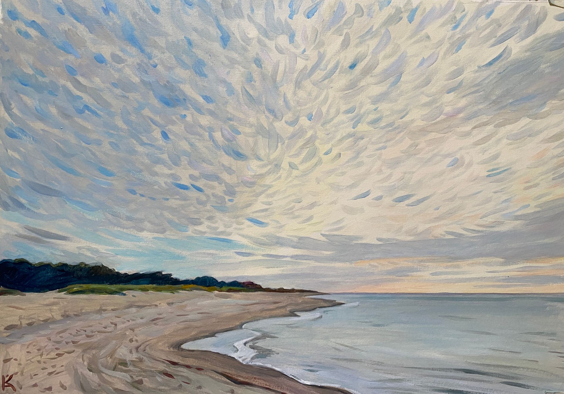 Алексей Кротов (Авторская графика - 
                  42 x 29 см) Облака. Янтарный пляж