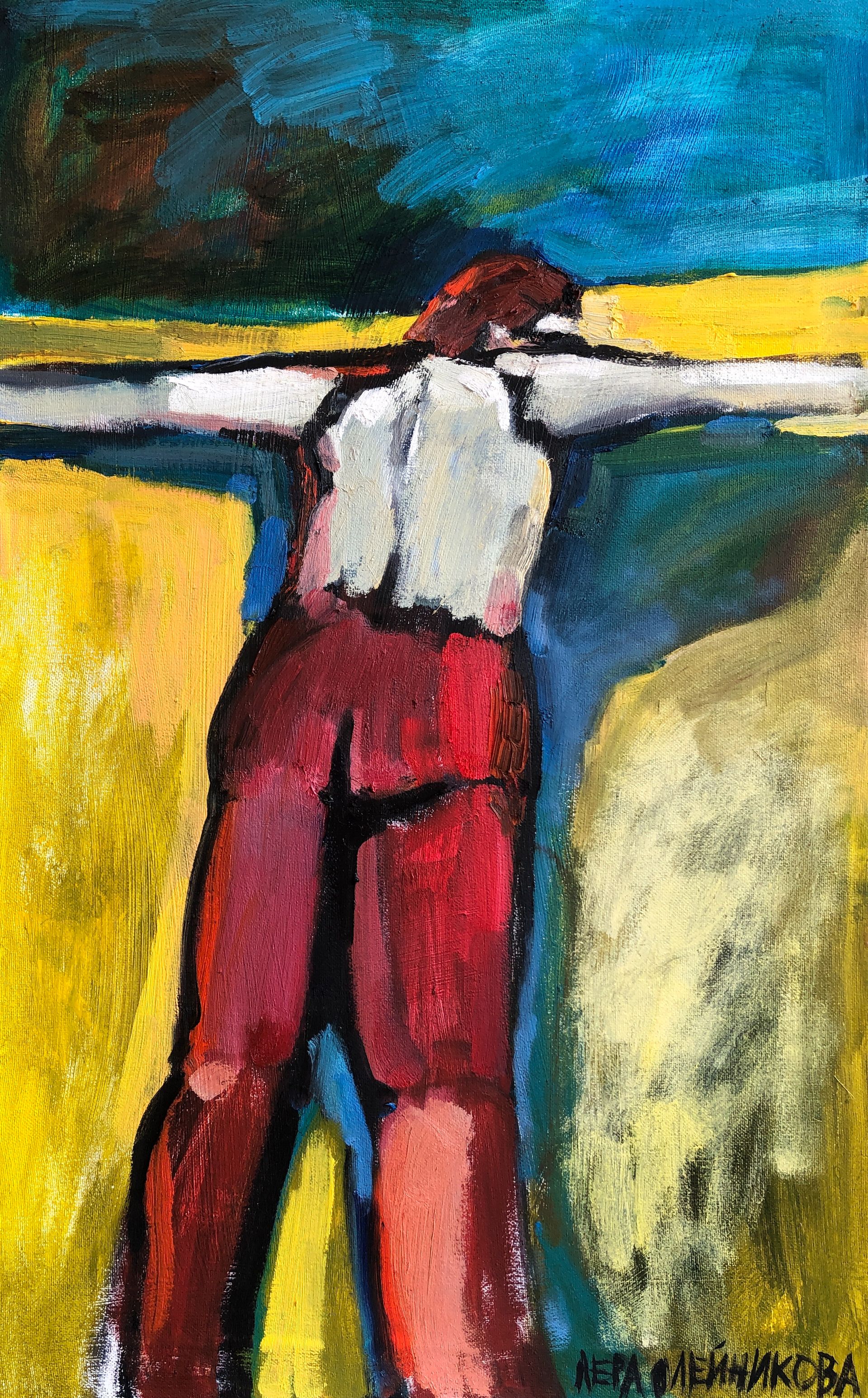 Лера Олейникова (Картина, живопись - 
                  42 x 68 см) Пляж 6