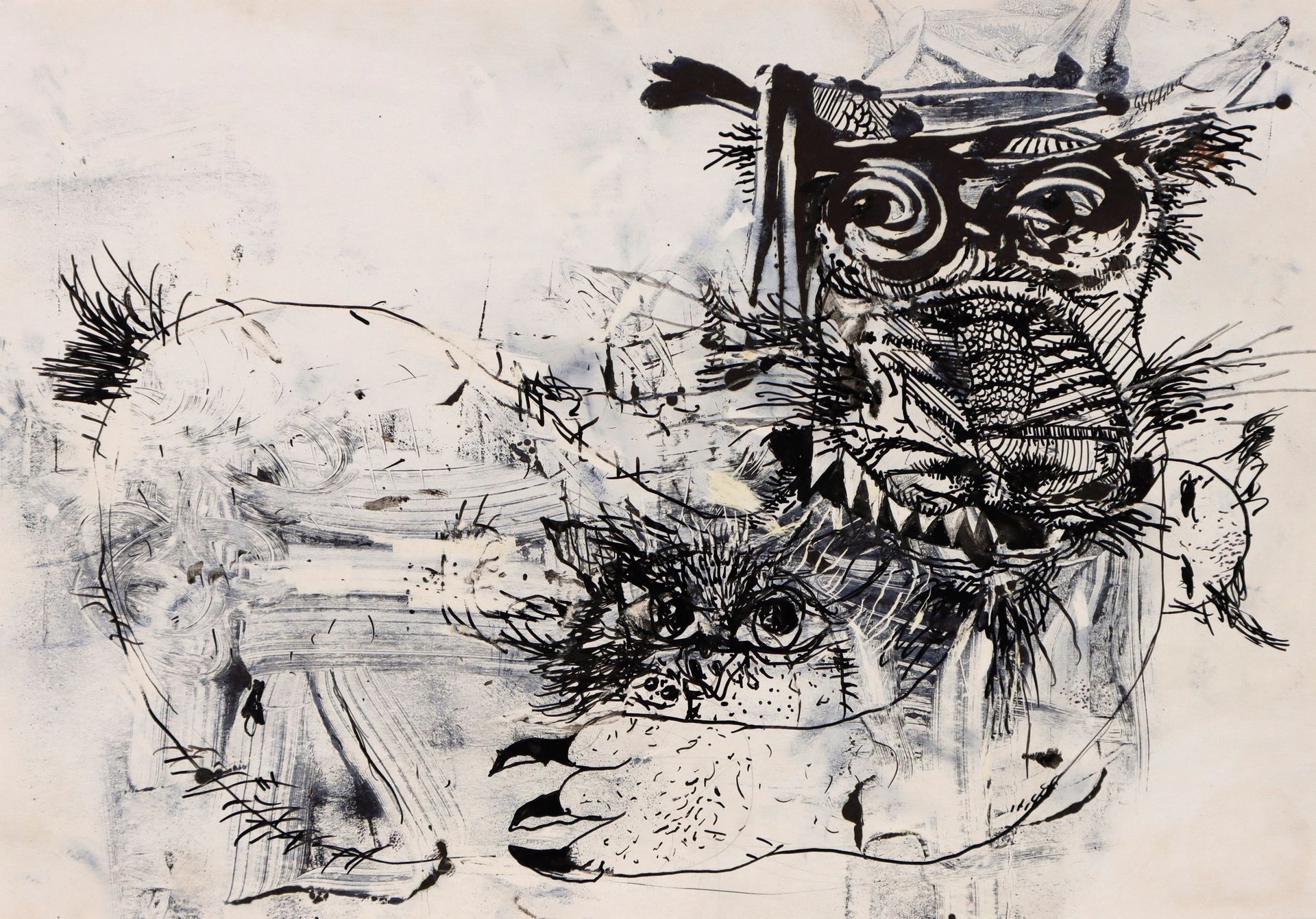 Дмитрий Василенко (Авторская графика - 
                  70 x 68 см) Священная корова