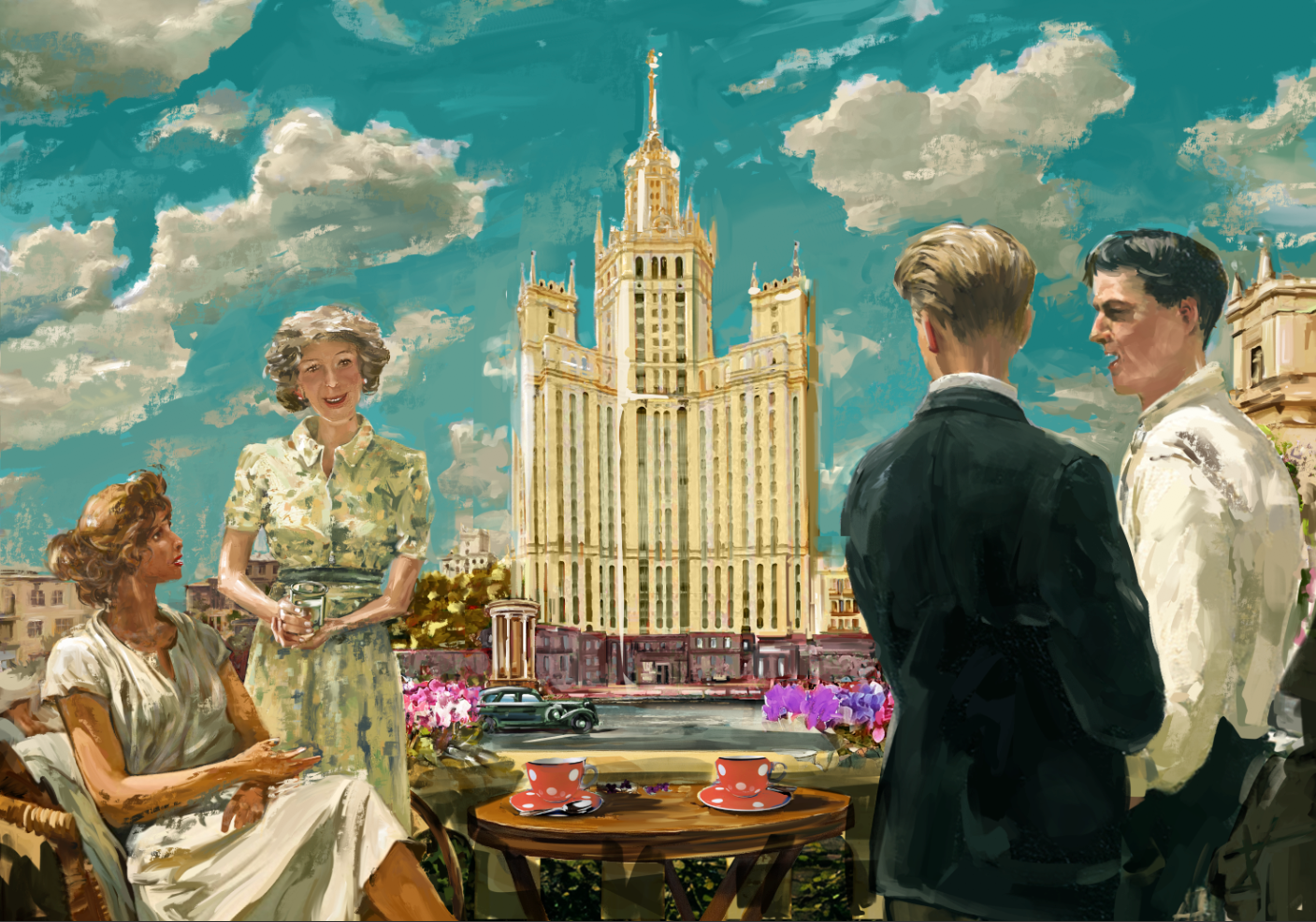 Алёша Калязин (Графика цифровая (принты) - 
                  100 x 70 см) В гостях на Котельнической