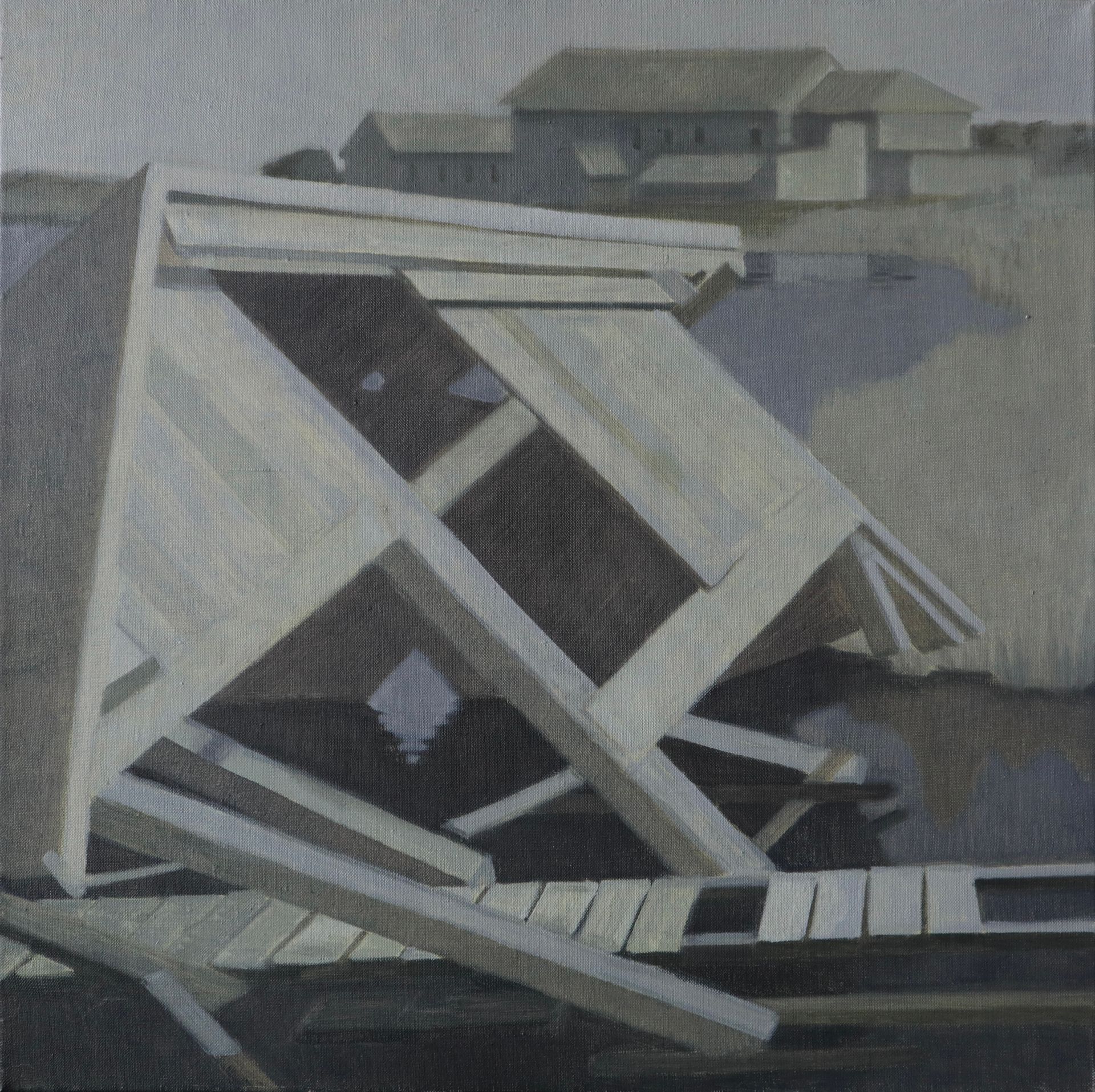 Дарья Ефремова (Картина, живопись - 
                  60 x 60 см) Соловецкие домики