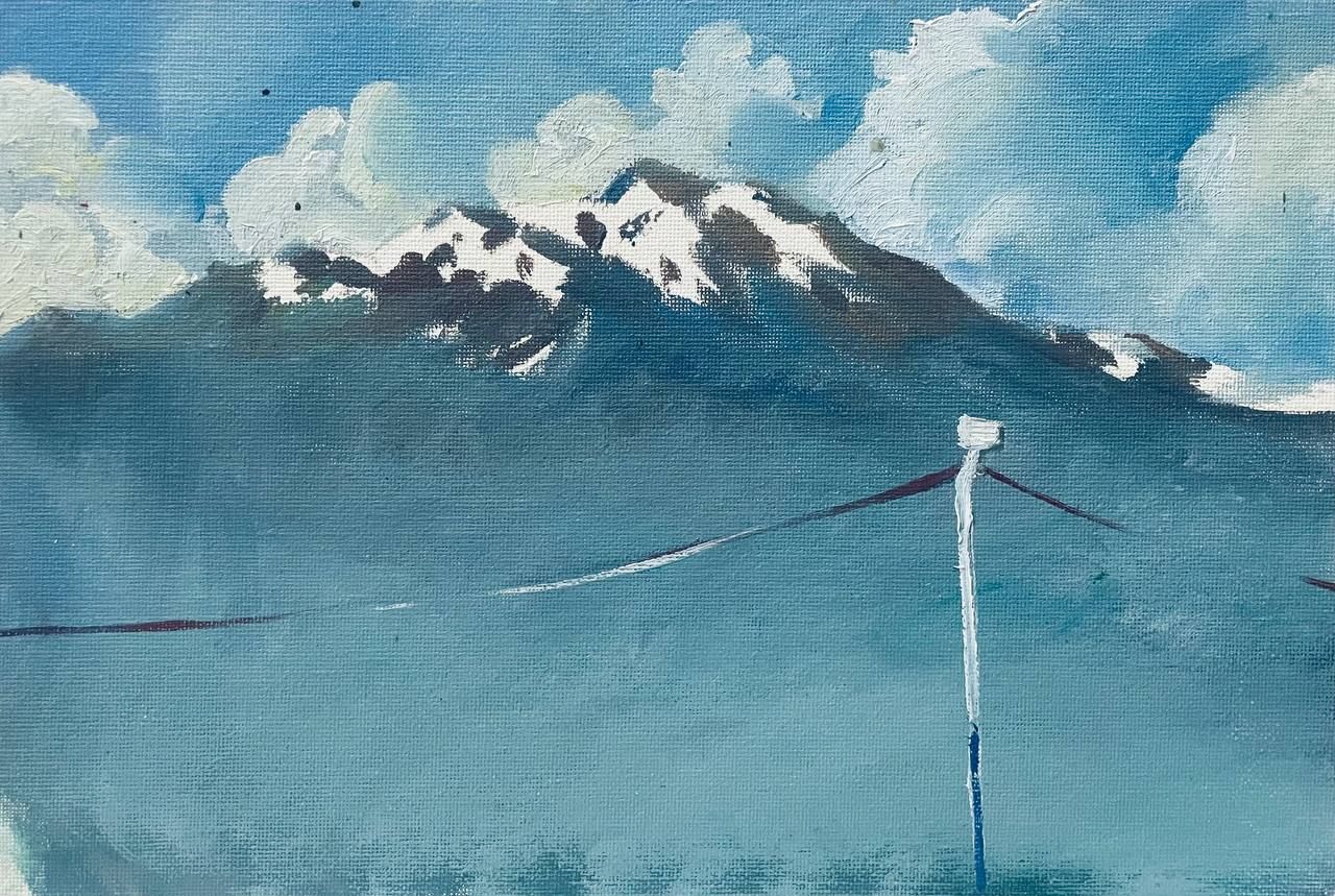 Юля Степанова (Авторская графика - 
                  30 x 20 см) Последний снег