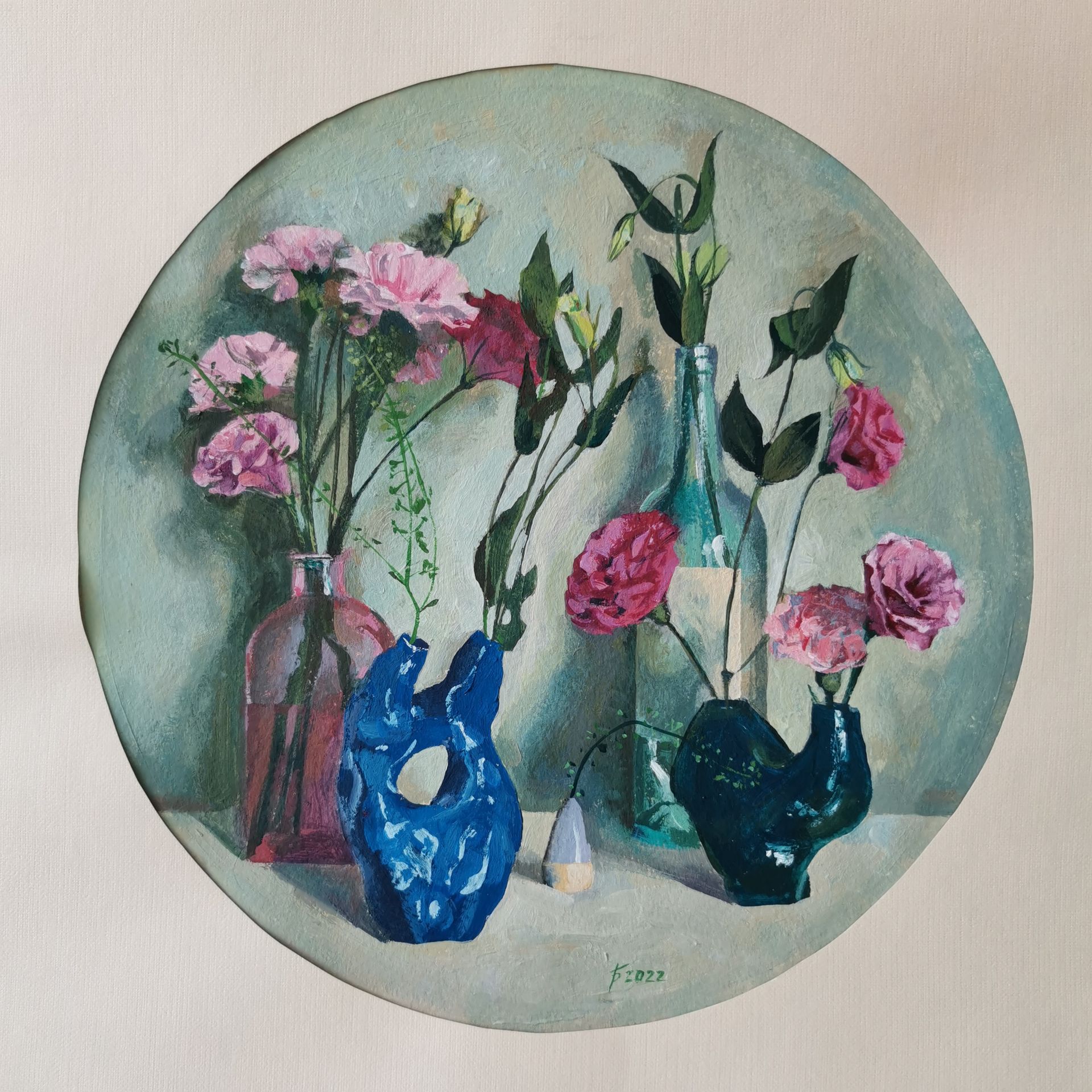 Регина Буглеева (Авторская графика - 
                  25 x 25 см) Цветочный натюрморт