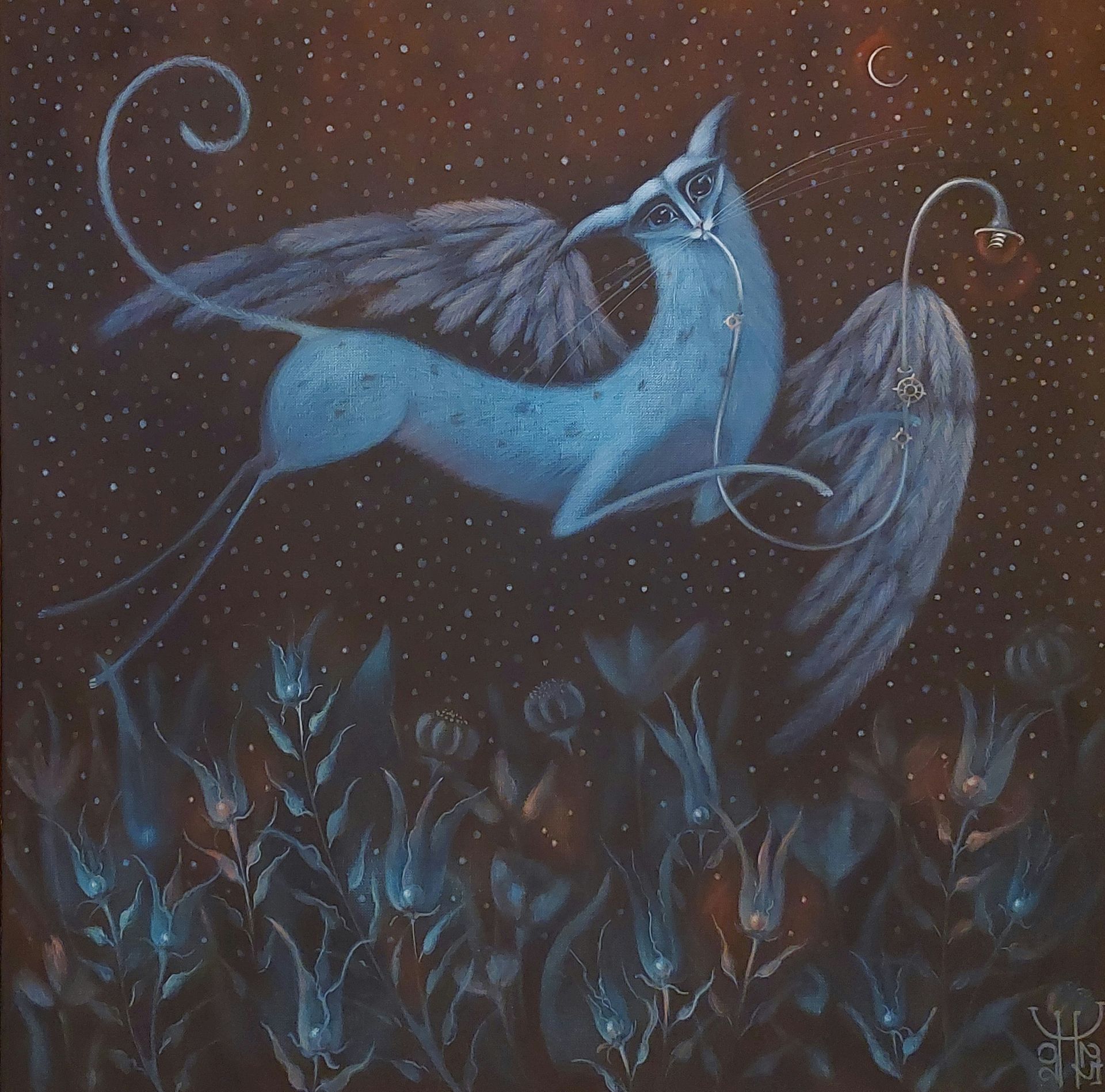Наталья Чайковская (Картина, живопись - 
                  60 x 60 см) Первый снег