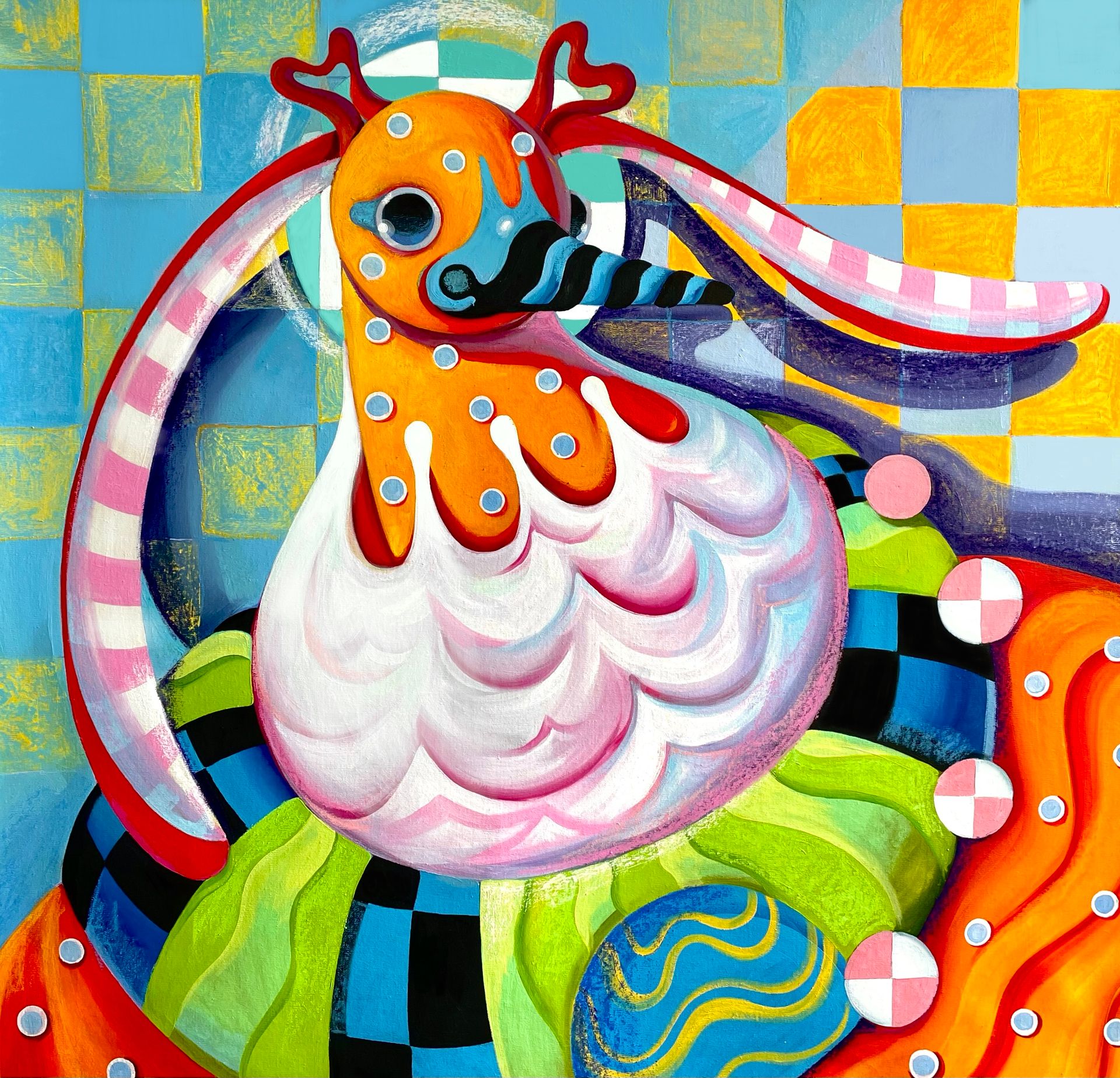Дмитрий Филимонов (Картина, живопись - 
                  90 x 90 см) Magic bird in the pool