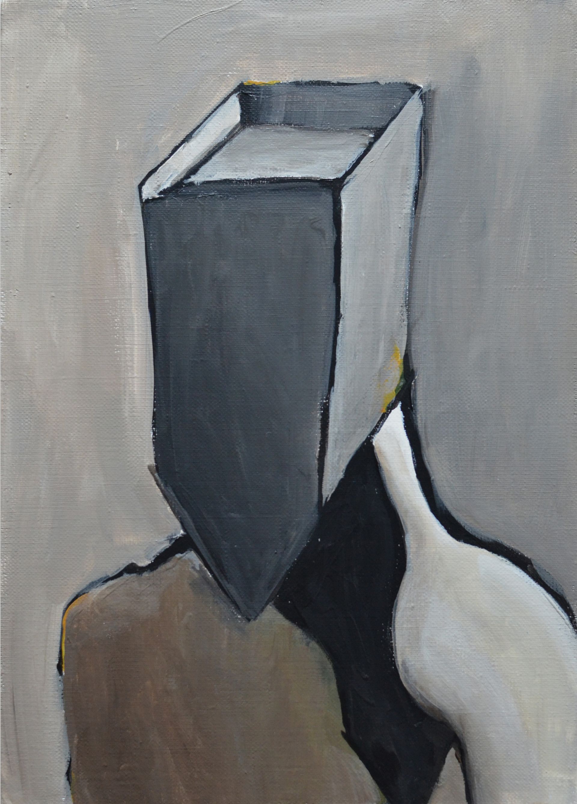 Женя Шарвина (Картина, живопись - 
                  25 x 35 см) Голова домиком №1