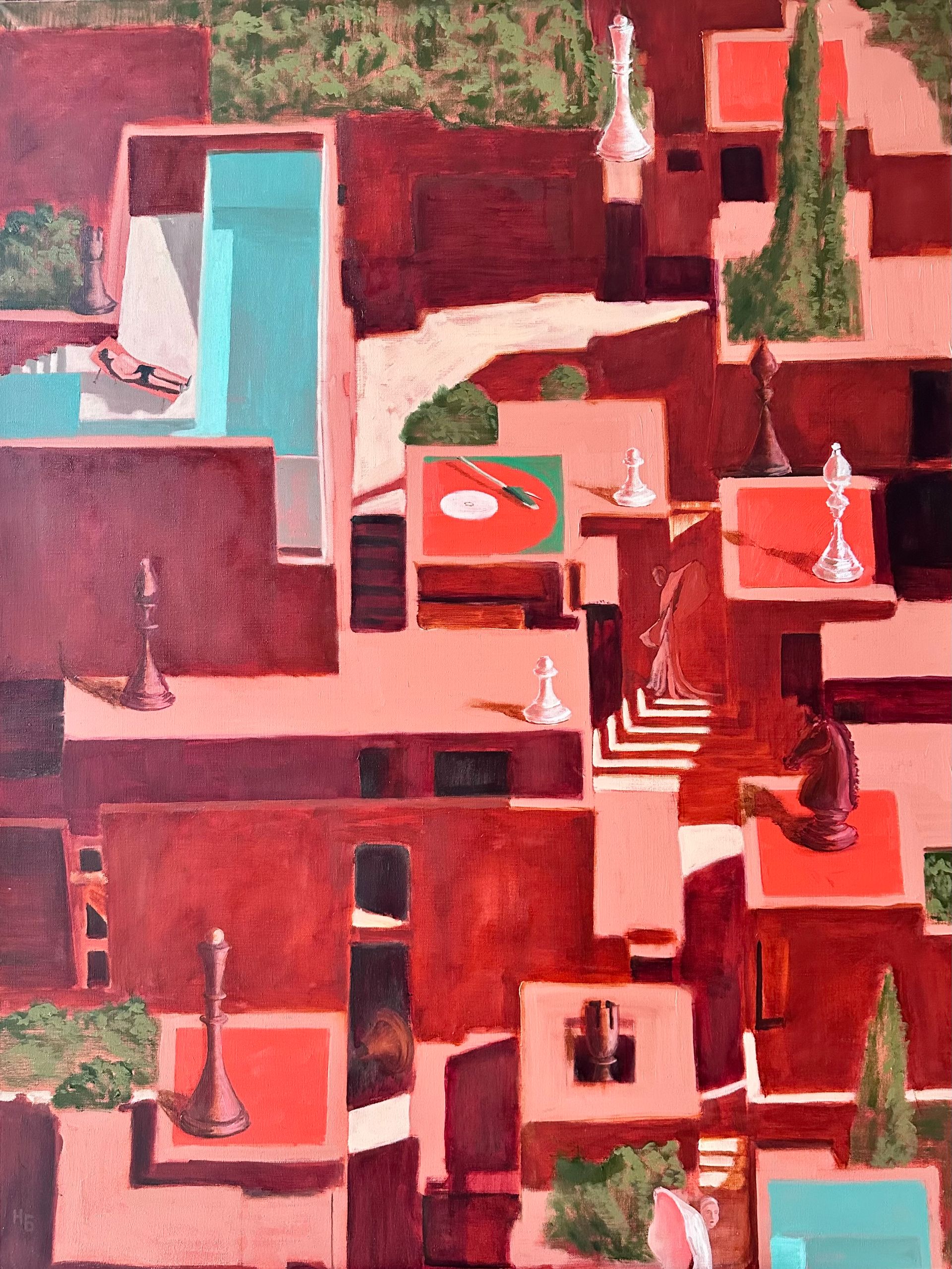 Надежда Богомолова (Картина, живопись - 
                  90 x 120 см) Терракотовый этюд: танец коня