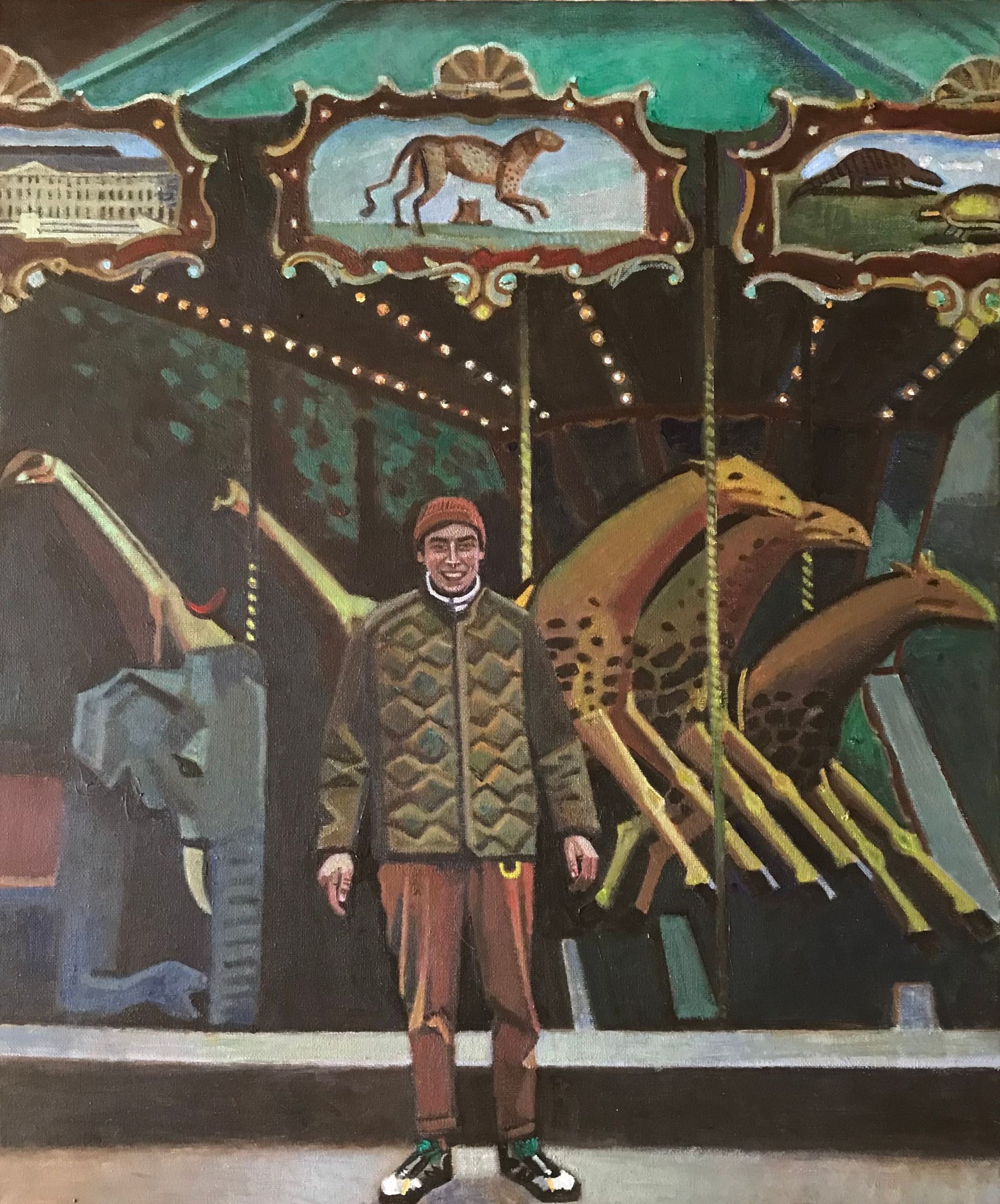 Иван Афонский (Картина, живопись - 
                  46 x 52 см) Я в Париже (4)