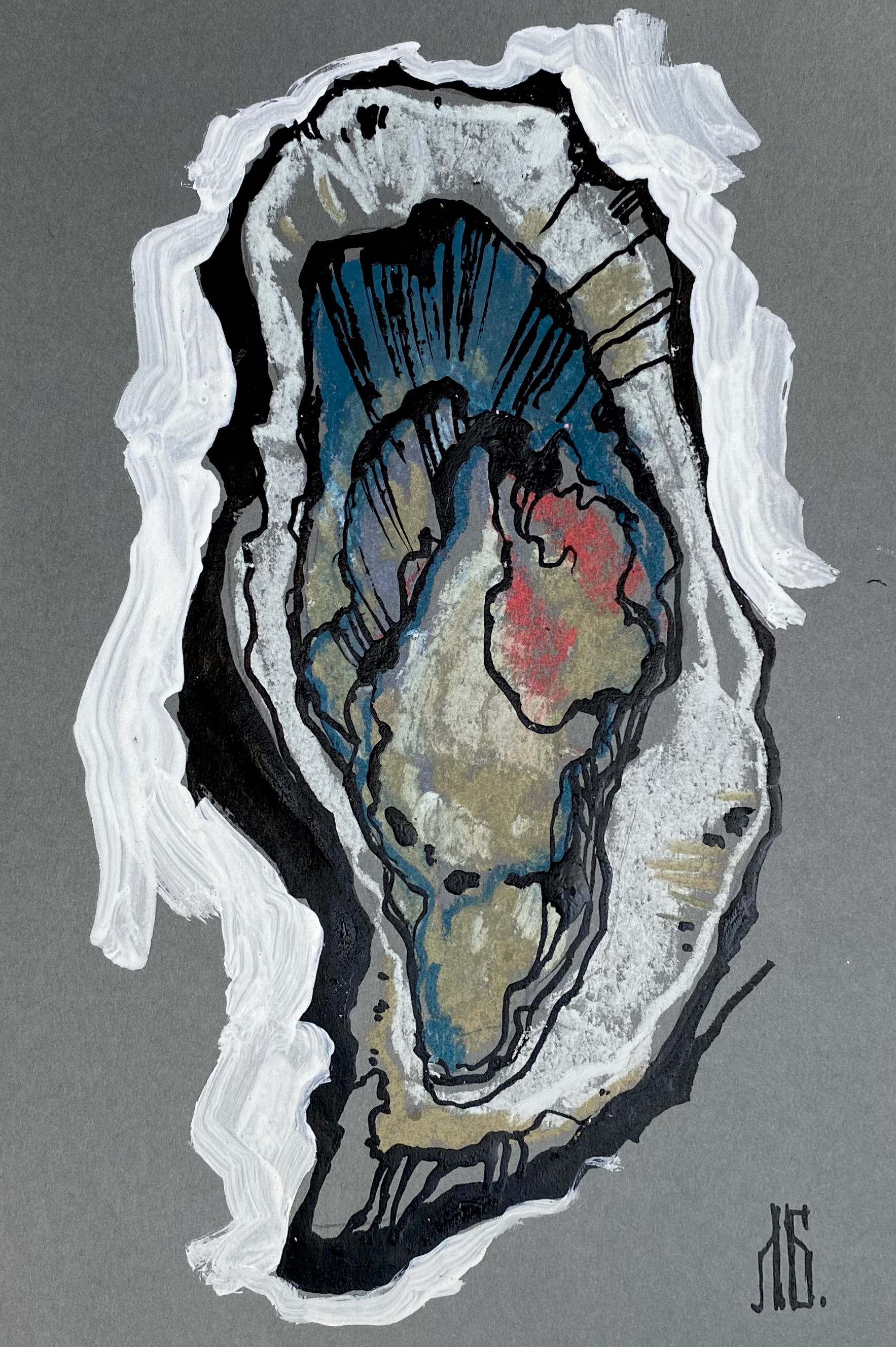 Лиза Бородинова (Авторская графика - 
                  28 x 37 см) Устрица в сложносочинённой гамме