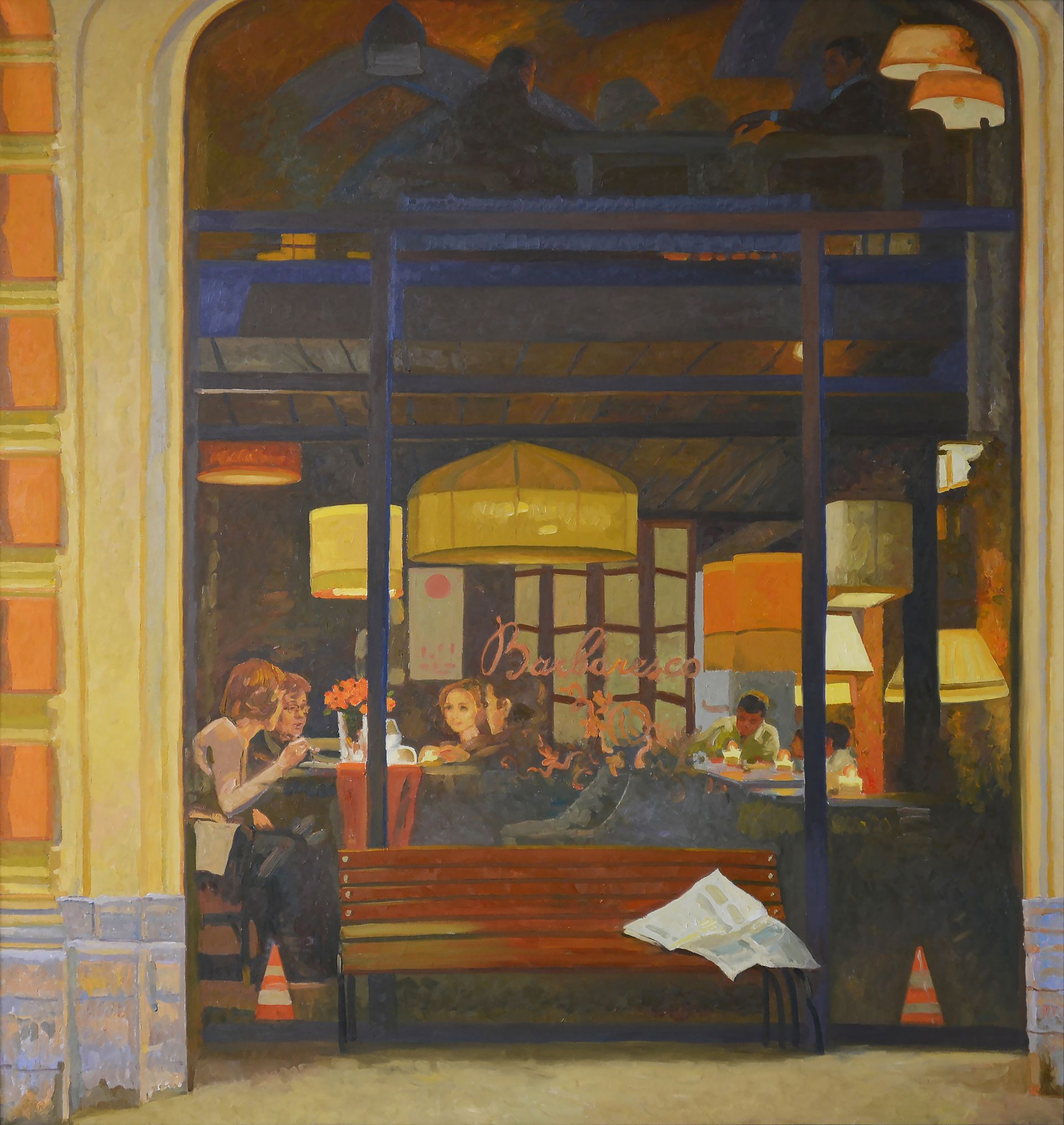 Анастасия Нестерова (Картина, живопись - 
                  150 x 160 см) Кафе (Кафе Барбареско)