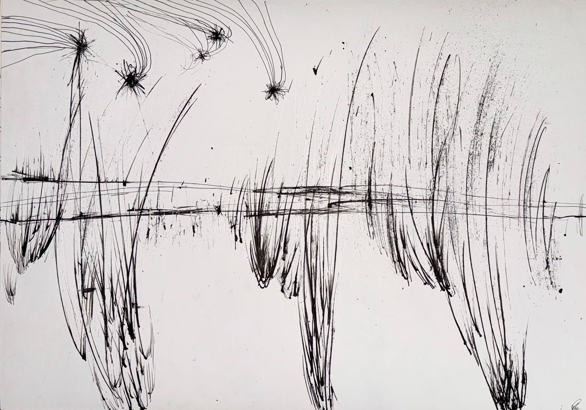 Маргарита Чигодайкина (Авторская графика - 
                  59.4 x 42 см) Абсолютное поле 17