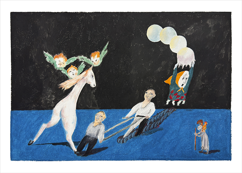 Дарина Грехова (Графика печатная - 
                  70 x 50 см) Глухое время