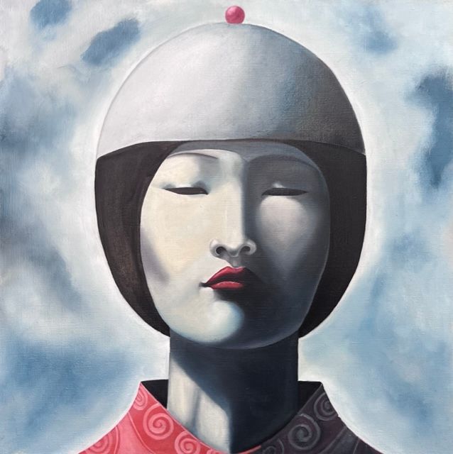 Нина Григель (Картина, живопись - 
                  60 x 60 см) Красная бусина