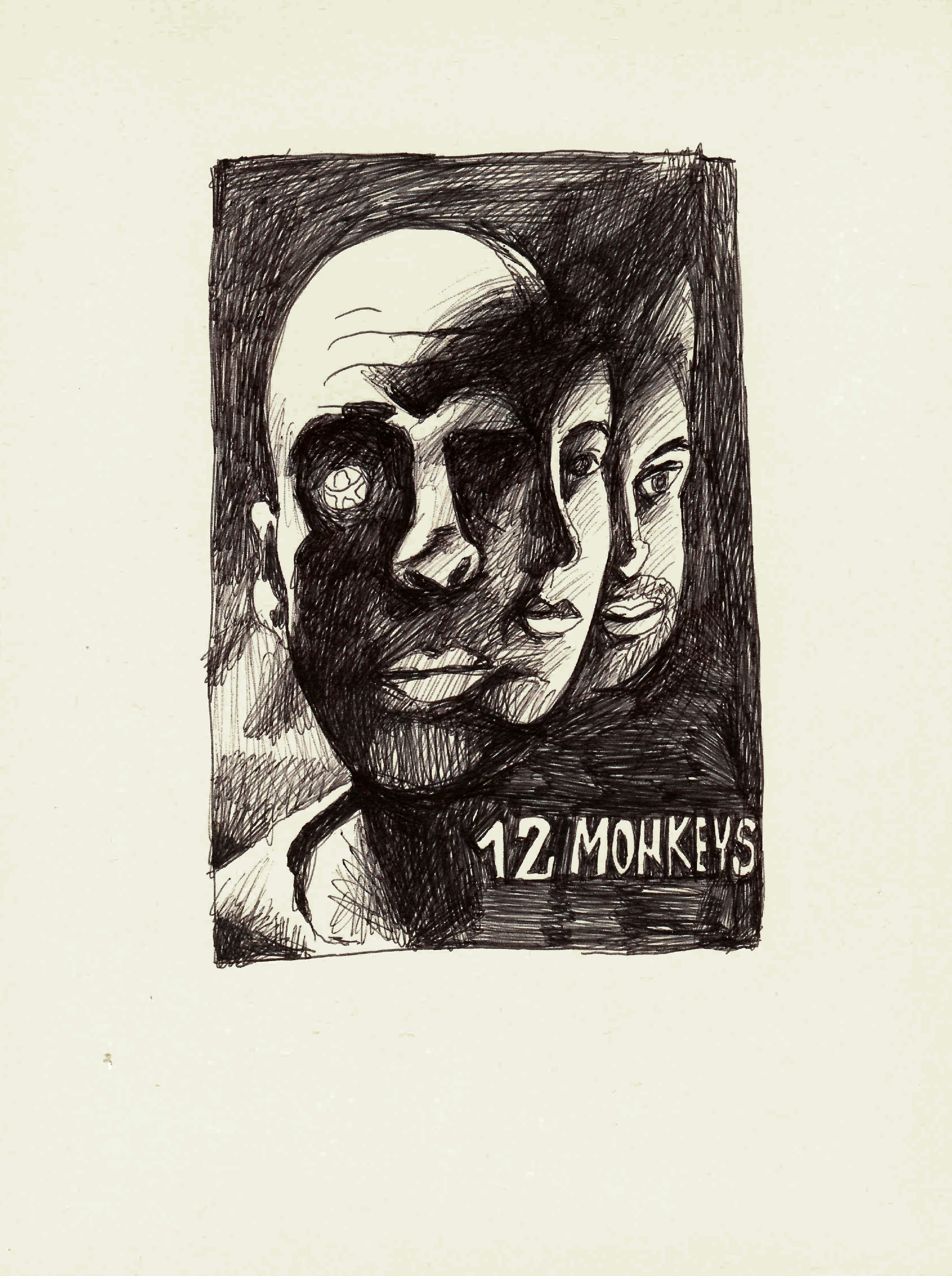 Марат Х Марат (Авторская графика - 
                  14.4 x 19 см) Twelve Monkeys
