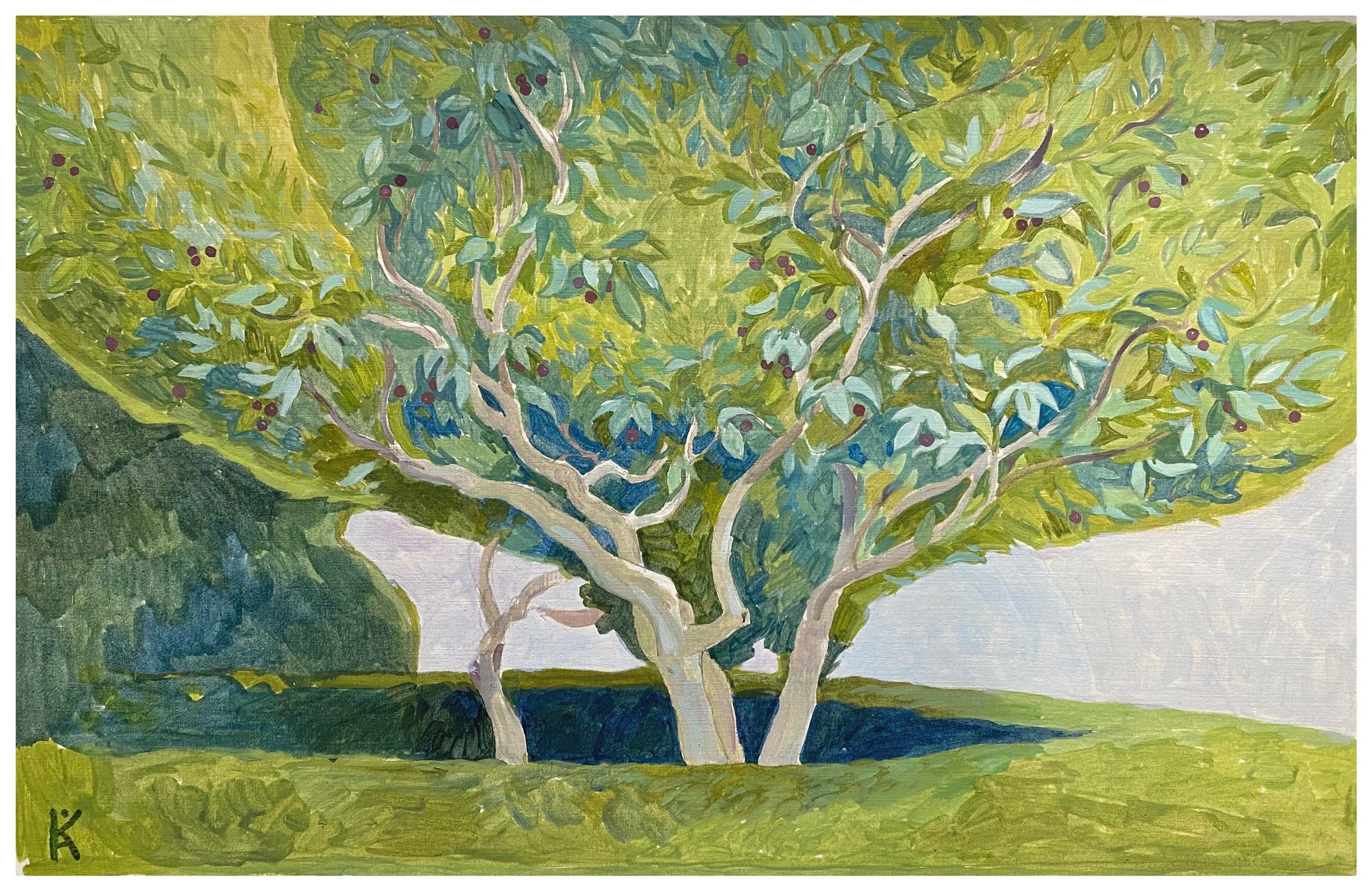 Алексей Кротов (Авторская графика - 
                  40 x 26 см) Райская яблоня
