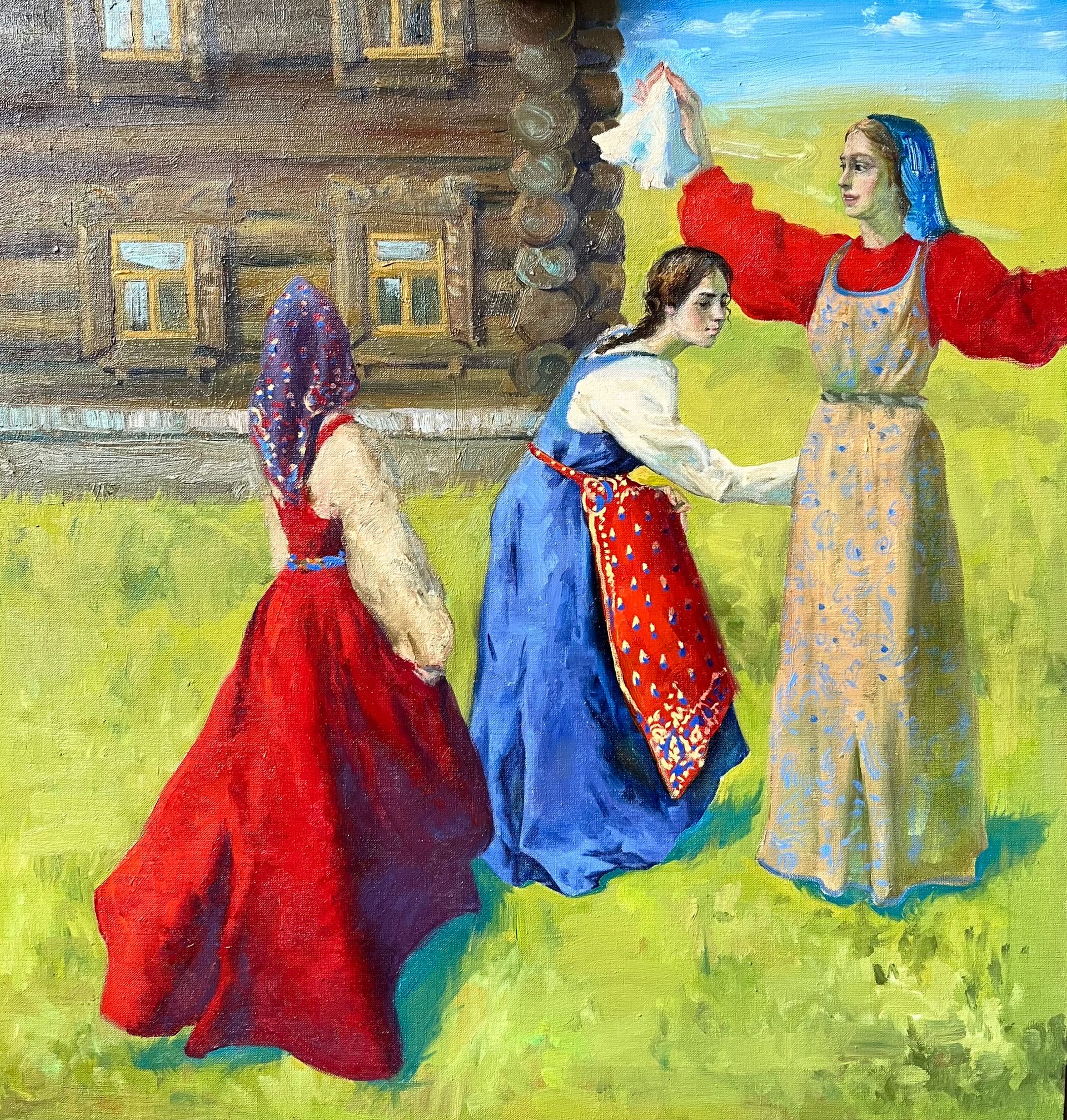 Елизавета Тарасова (Картина, живопись - 
                  70 x 70 см) Хороший день