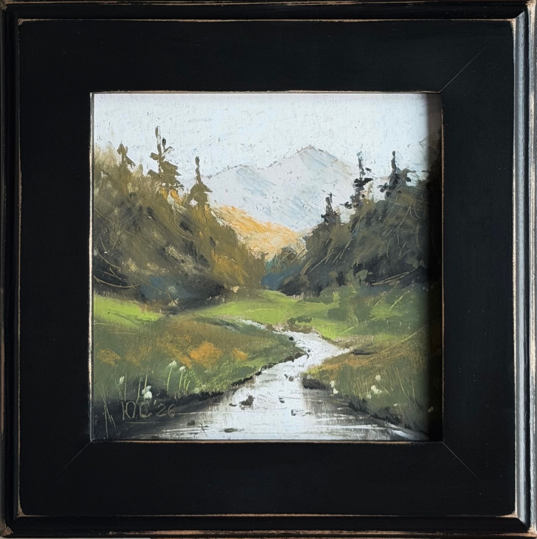 Светлана Юматова (Картина, живопись - 
                  22 x 22 см) Горные реки