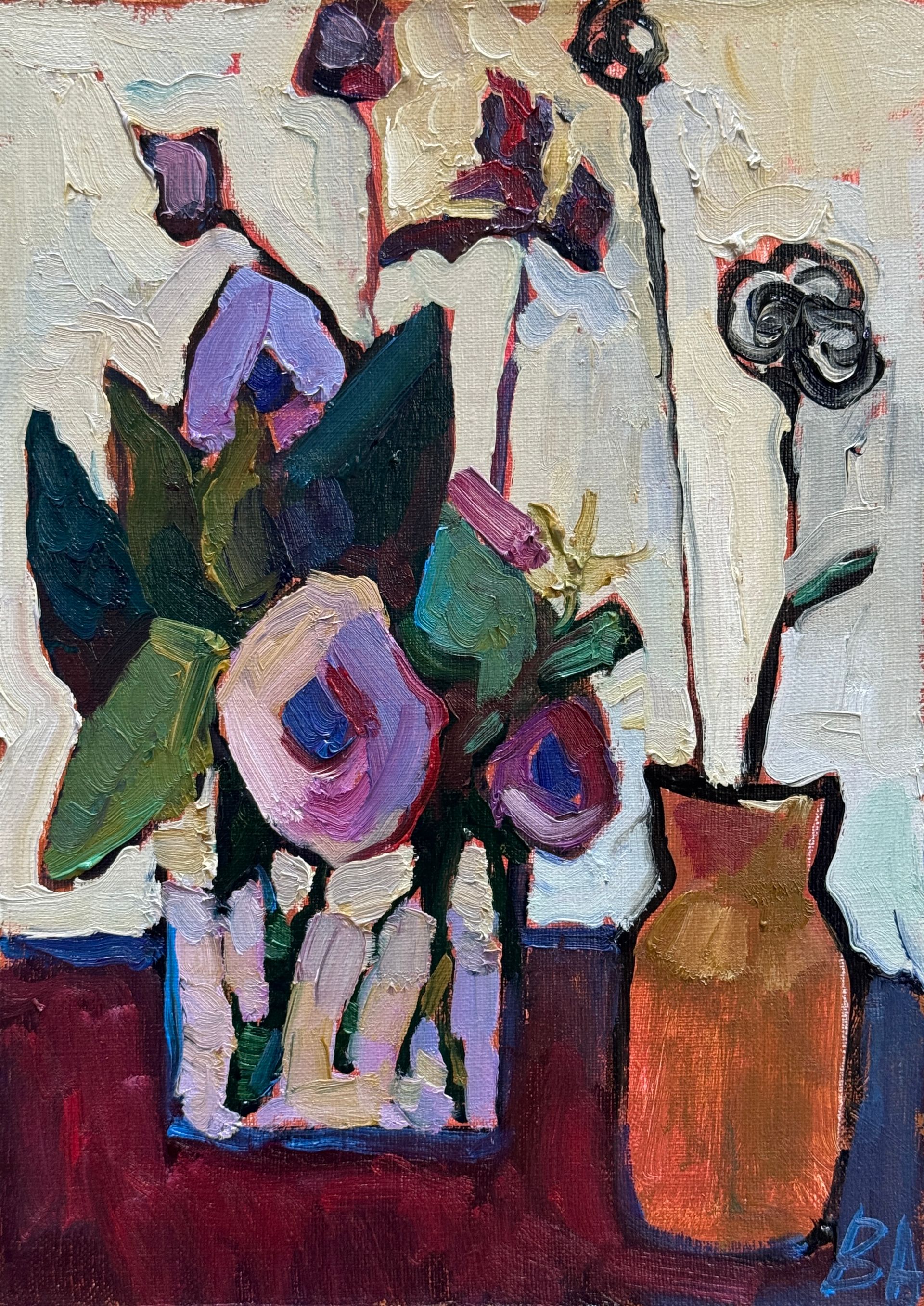 Анна Голубь (Картина, живопись - 
                  25 x 35 см) Фиолетовый натюрморт