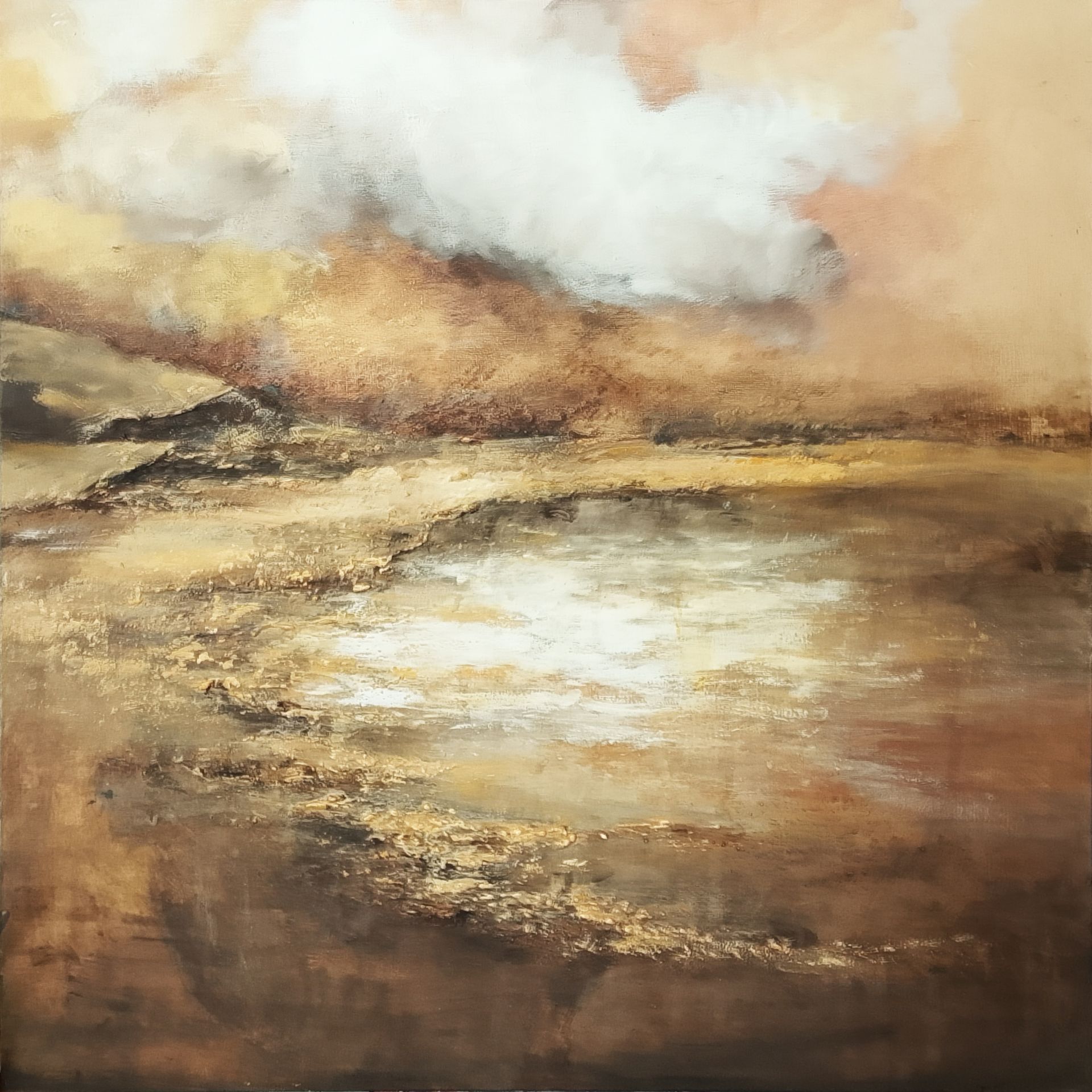 Алёна Шамайко (Картина, живопись - 
                  80 x 80 см) Берег, залитый солнцем