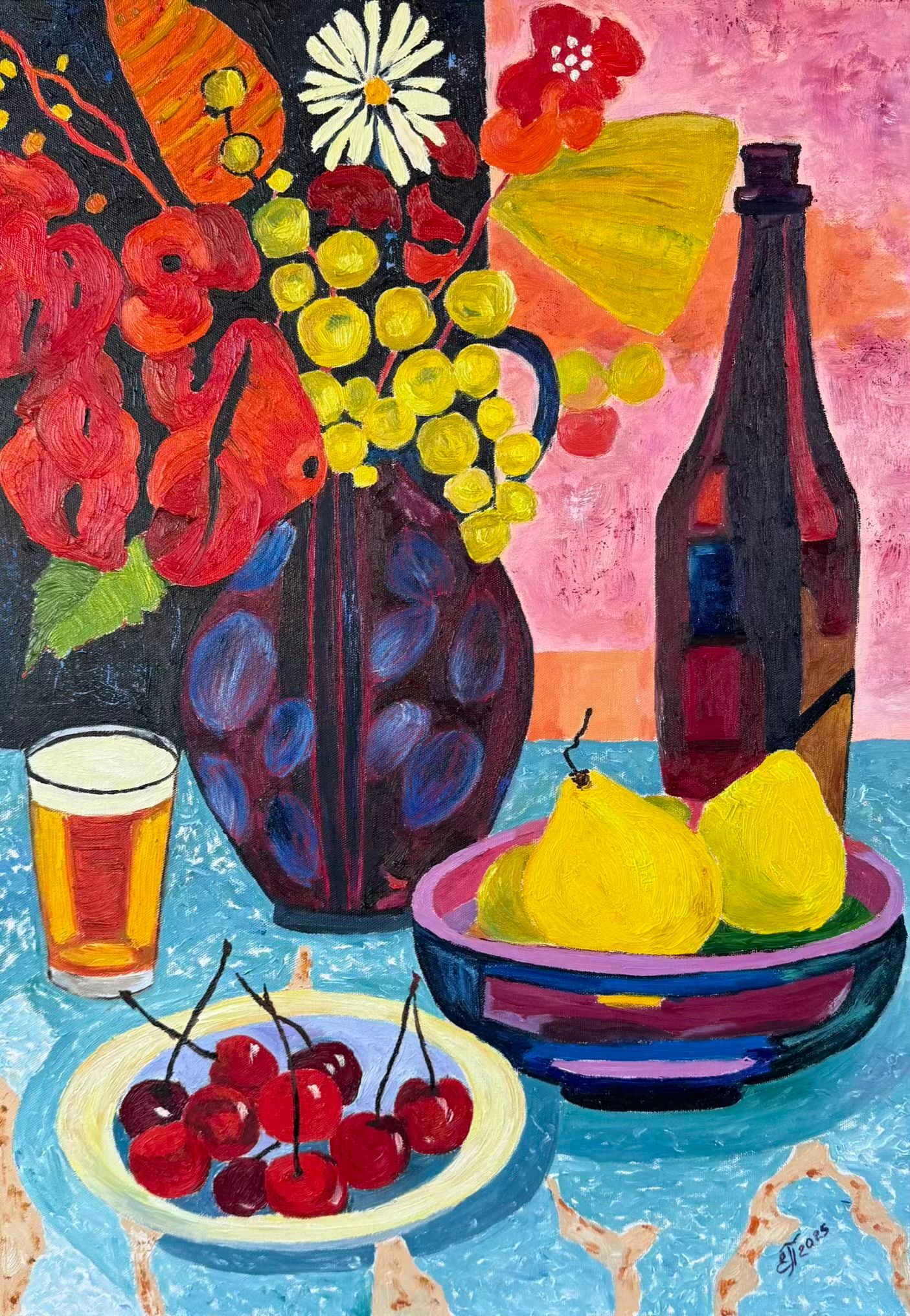 Елена Полищук (Картина, живопись - 
                  50 x 70 см) Натюрморт с черешней