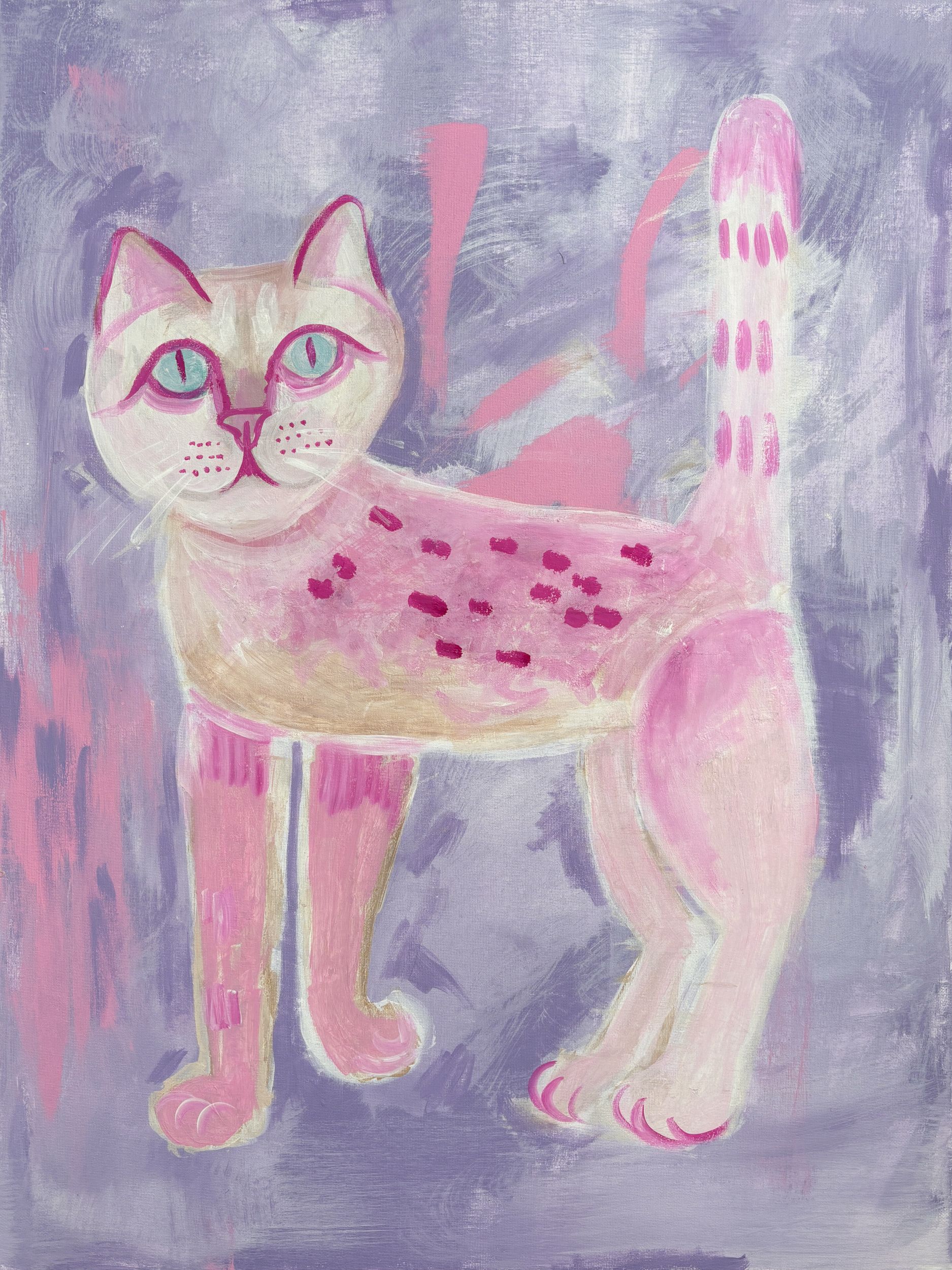 Ира Пенкина (Картина, живопись - 
                  50 x 70 см) Кошка скребучка